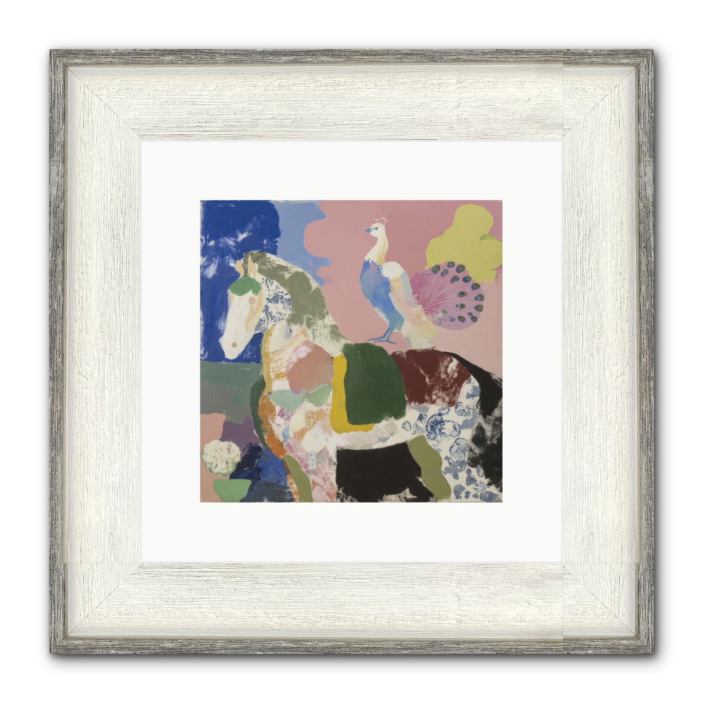 When Opposites Became Poetry Framed Print - Driftwood White 10x10
