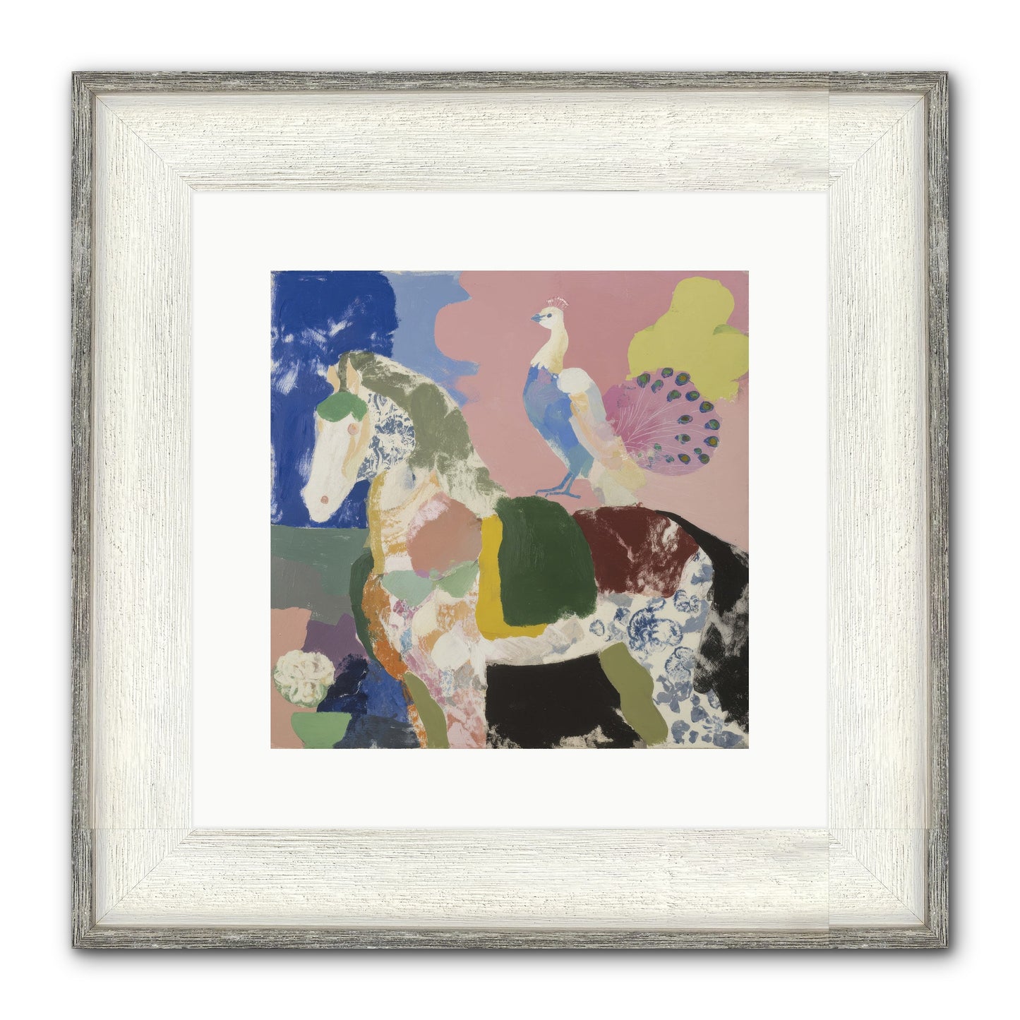 When Opposites Became Poetry Framed Print - Driftwood White 12x12