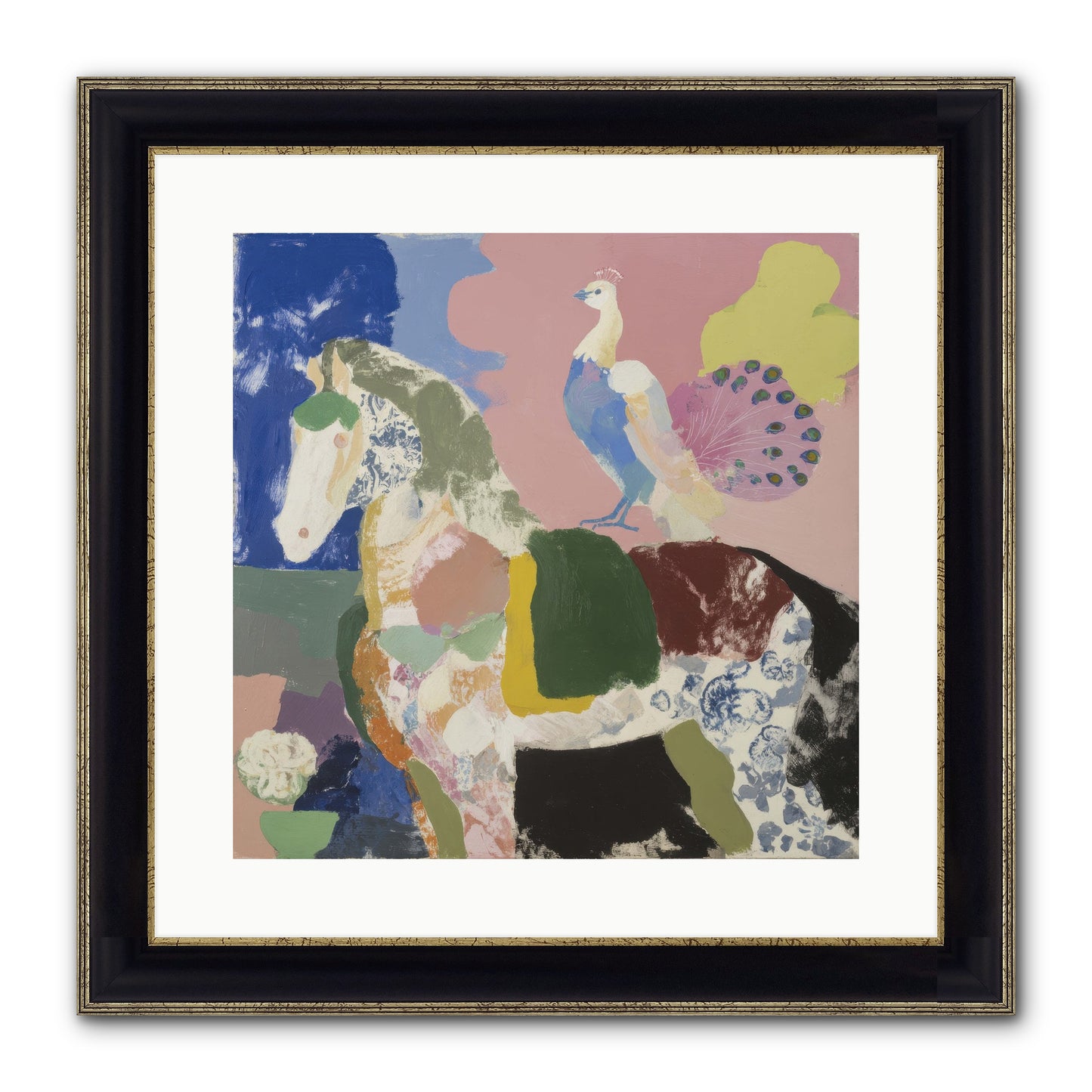 When Opposites Became Poetry Framed Print - Black & Gold 16x16