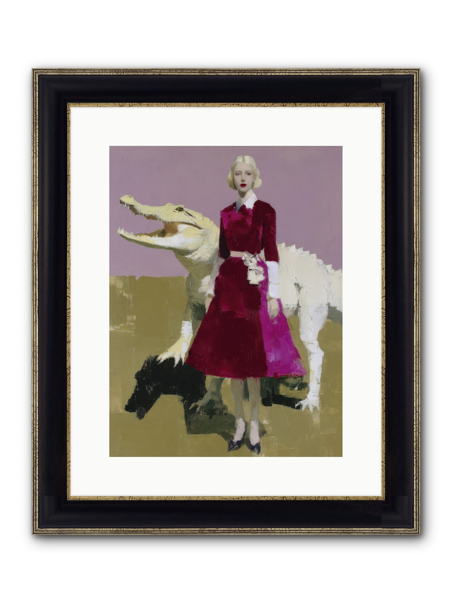 When Pearls Were Borrowed Framed Print - Black & Gold 12x16