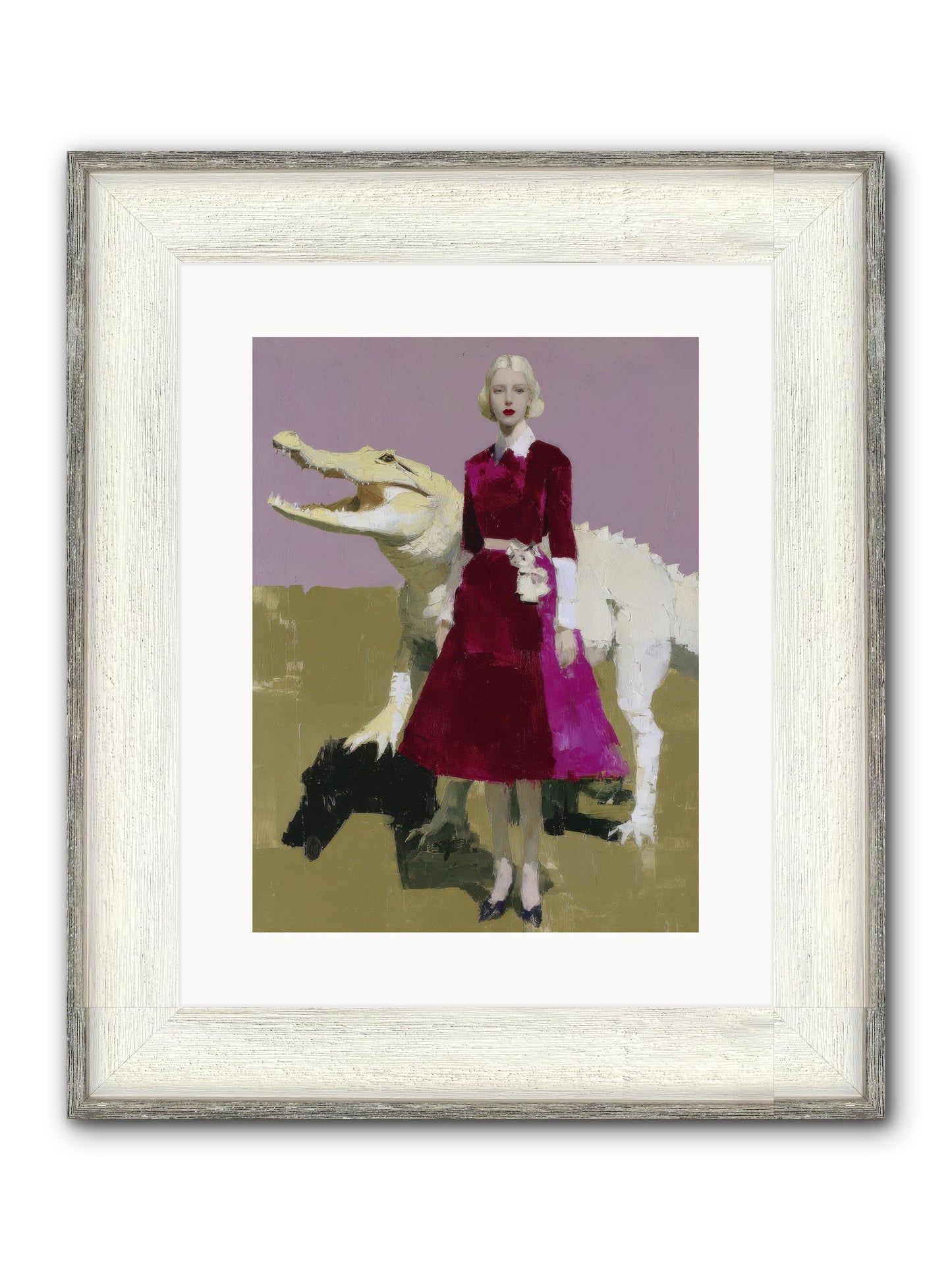 When Pearls Were Borrowed Framed Print - Driftwood White 12x16
