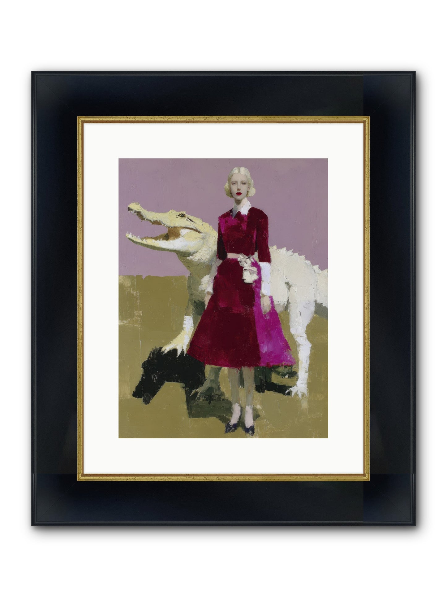 When Pearls Were Borrowed Framed Print - Wide Black w/Gold 12x16