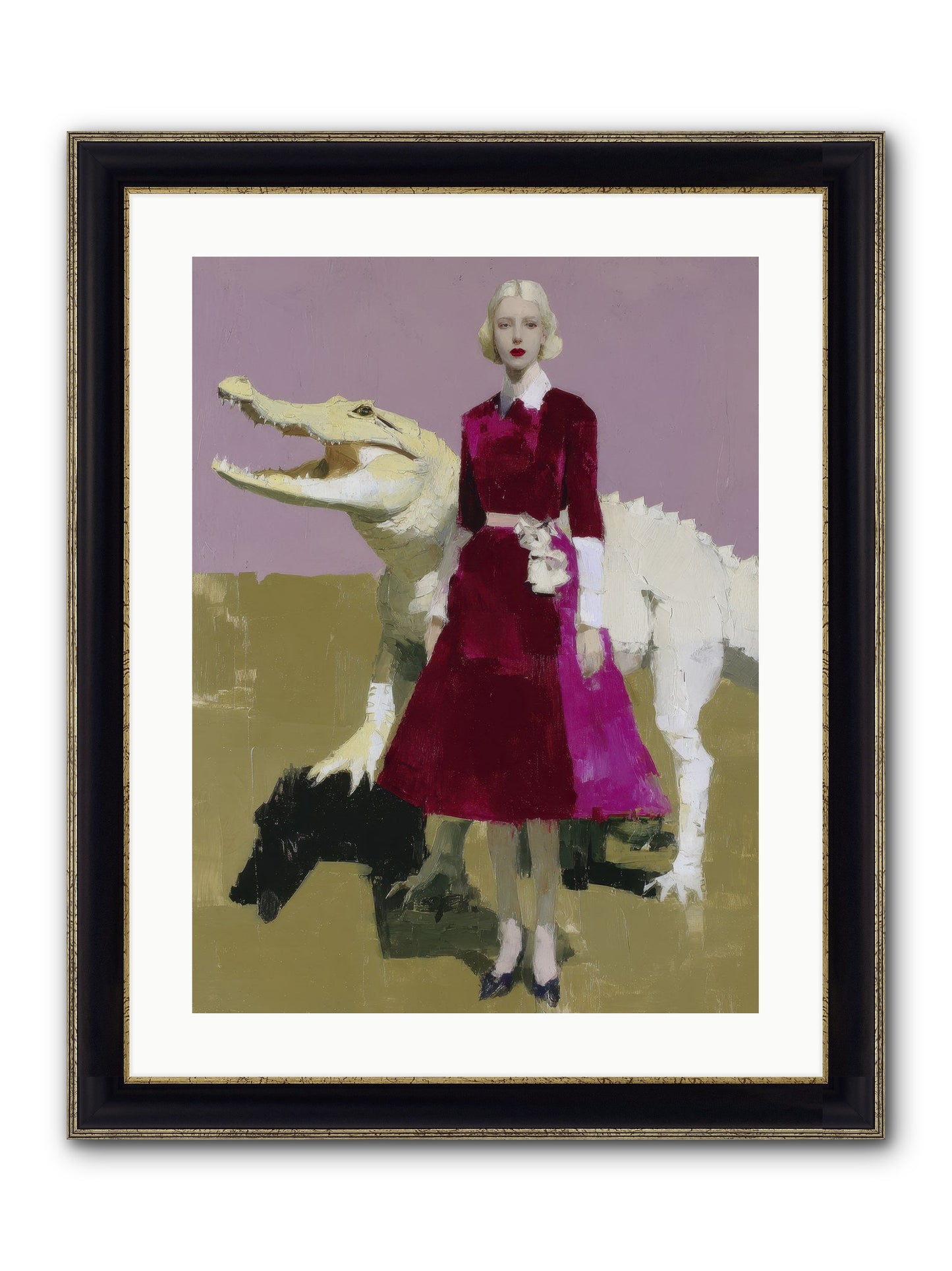 When Pearls Were Borrowed Framed Print - Black & Gold 18x24