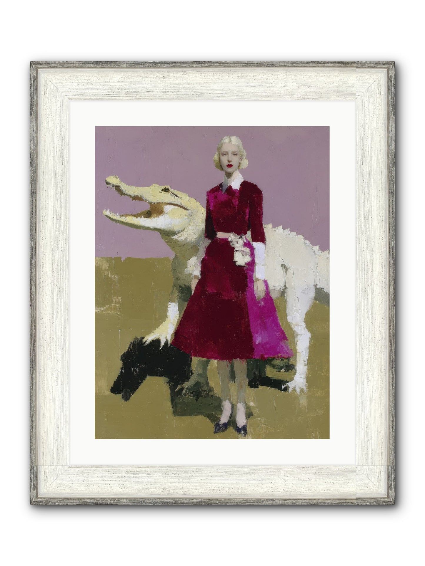 When Pearls Were Borrowed Framed Print - Driftwood White 18x24