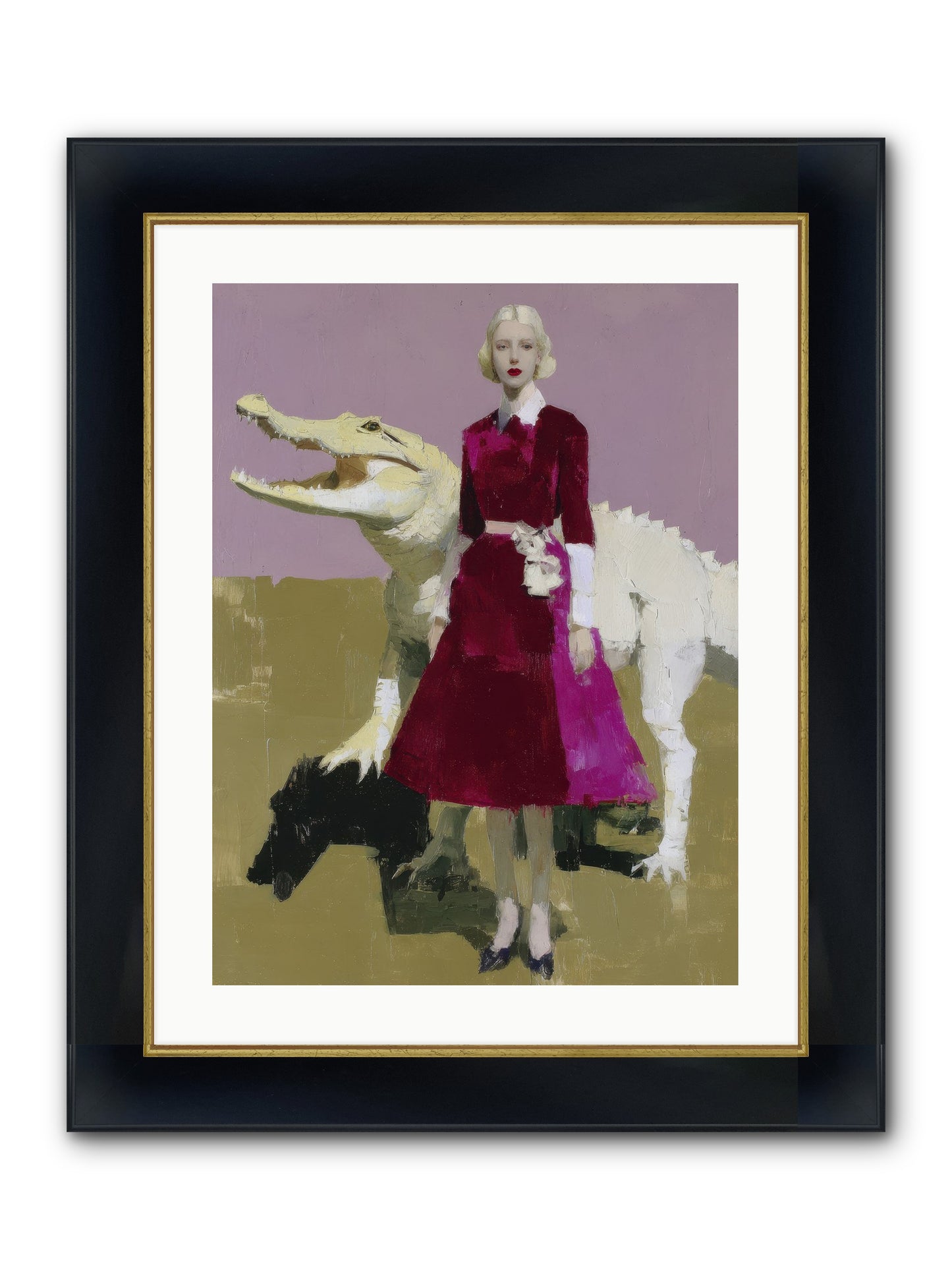 When Pearls Were Borrowed Framed Print - Wide Black w/Gold 18x24