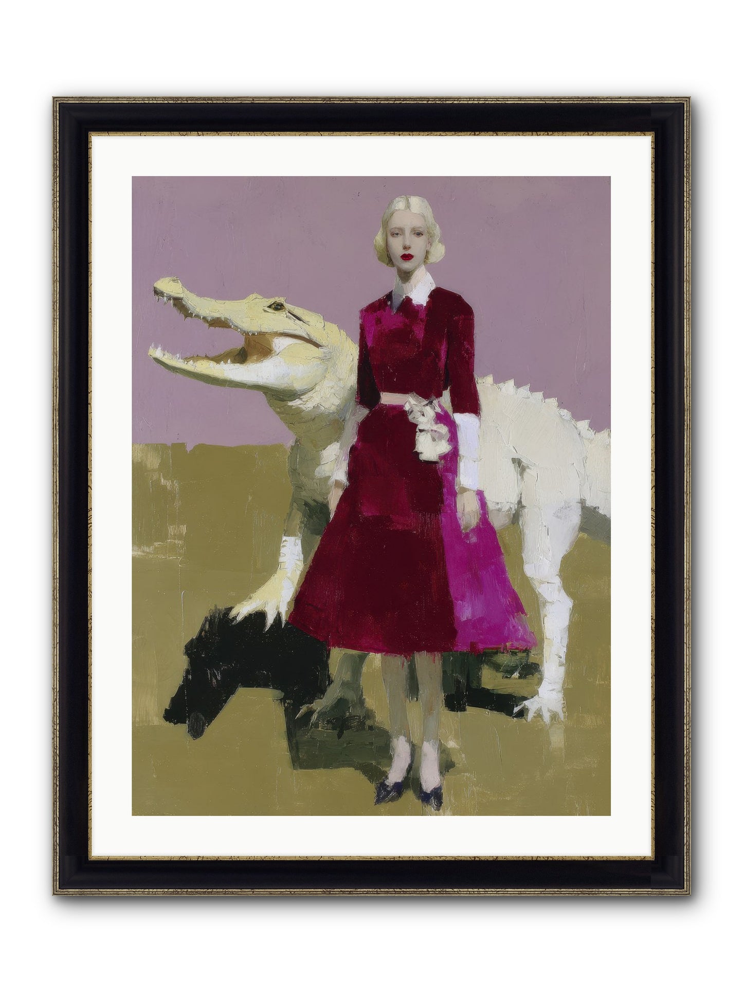 When Pearls Were Borrowed Framed Print - Black & Gold 24x32