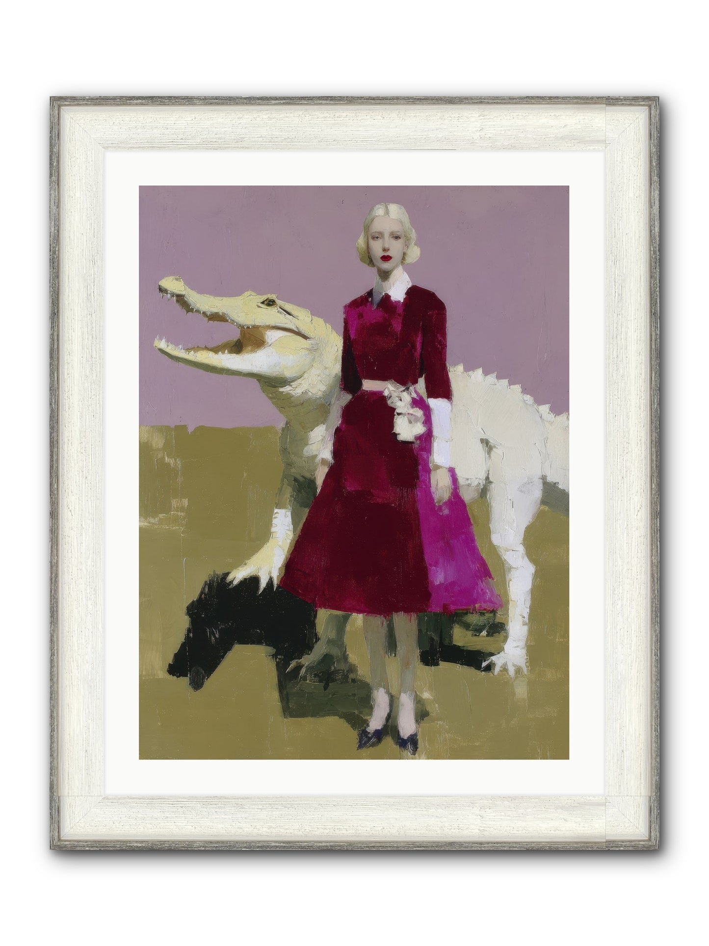 When Pearls Were Borrowed Framed Print - Driftwood White 24x32