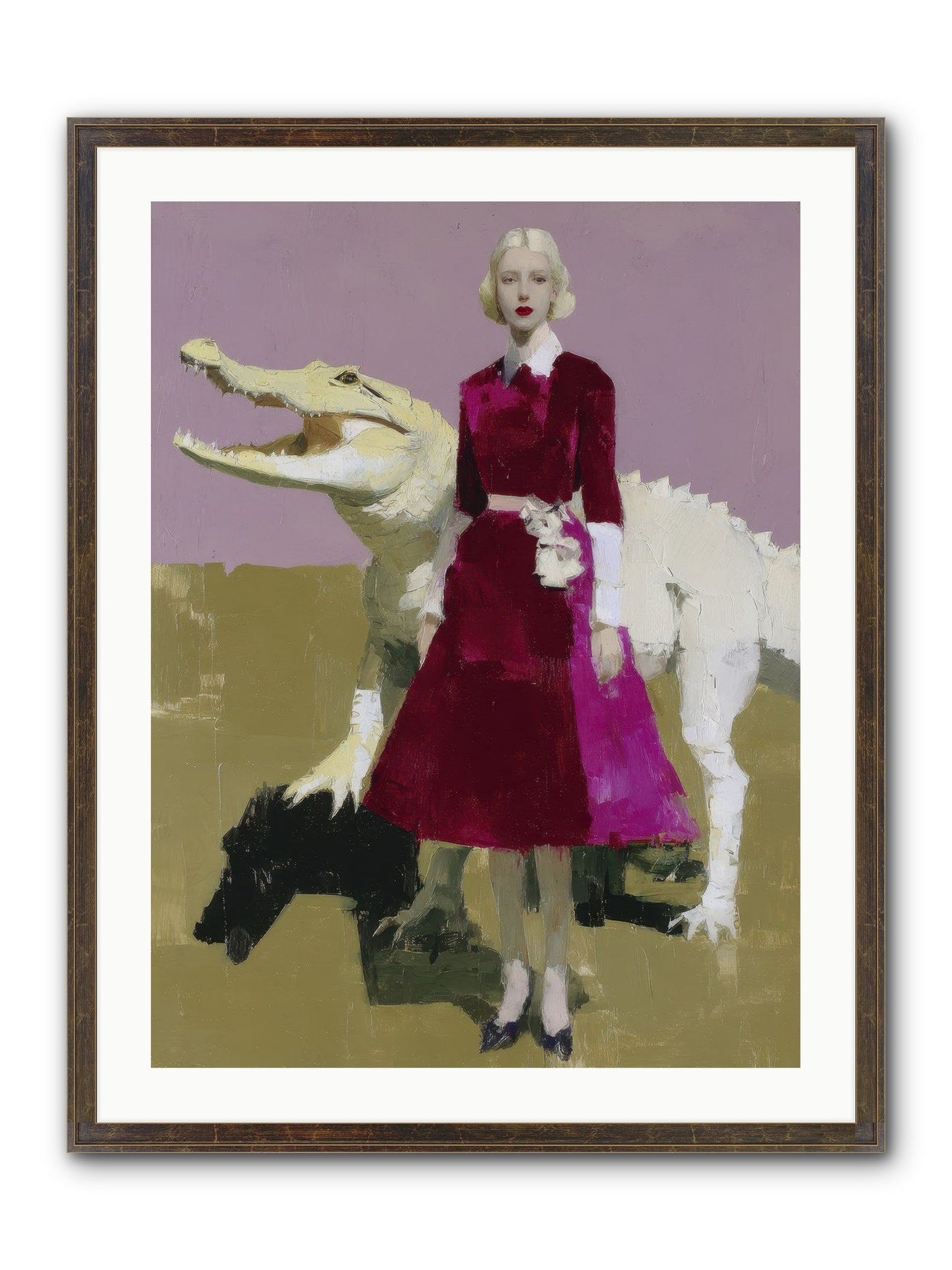 When Pearls Were Borrowed Framed Print - Slimwoods Black/Gold 24x32