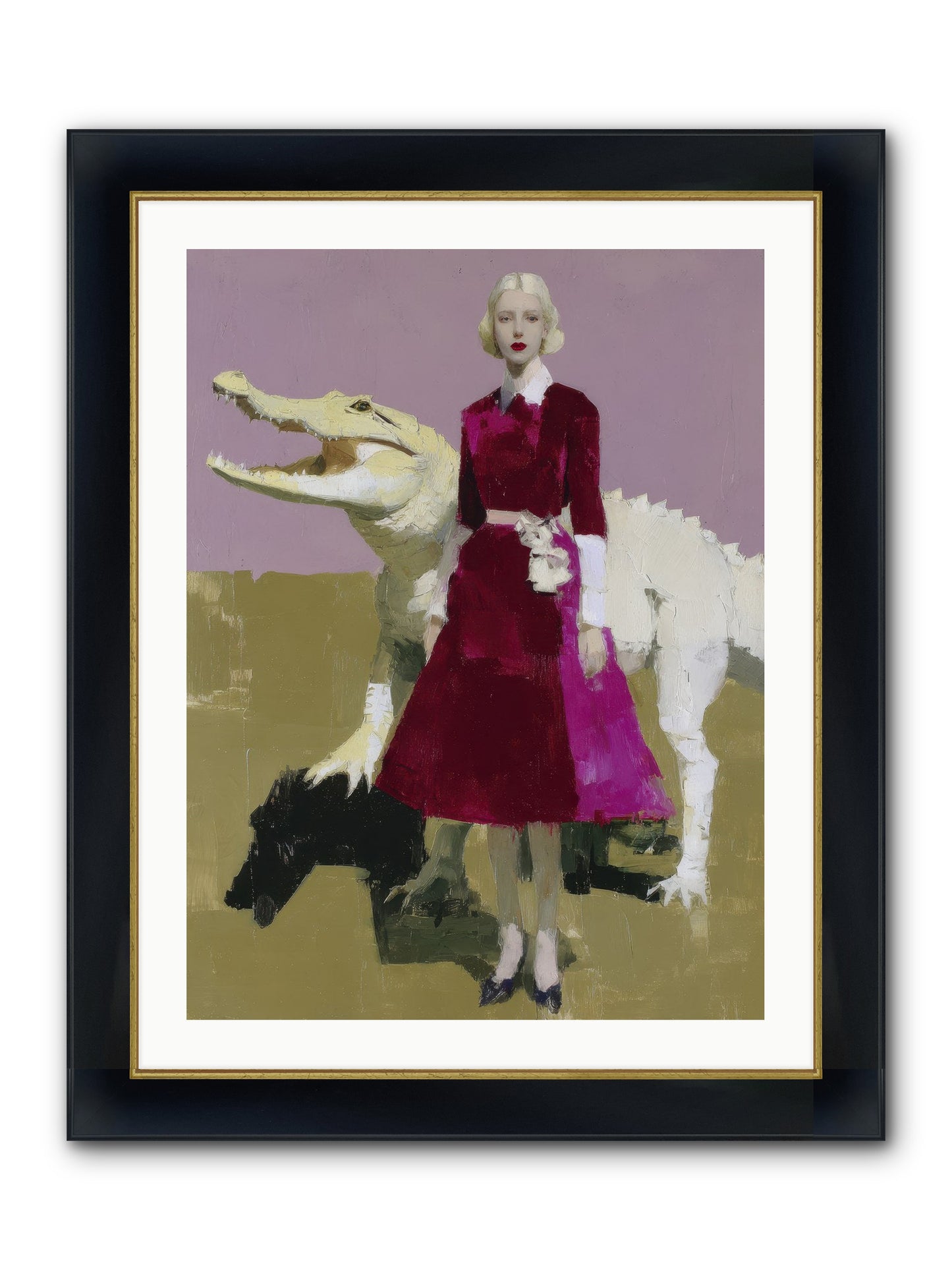 When Pearls Were Borrowed Framed Print - Wide Black w/Gold 24x32