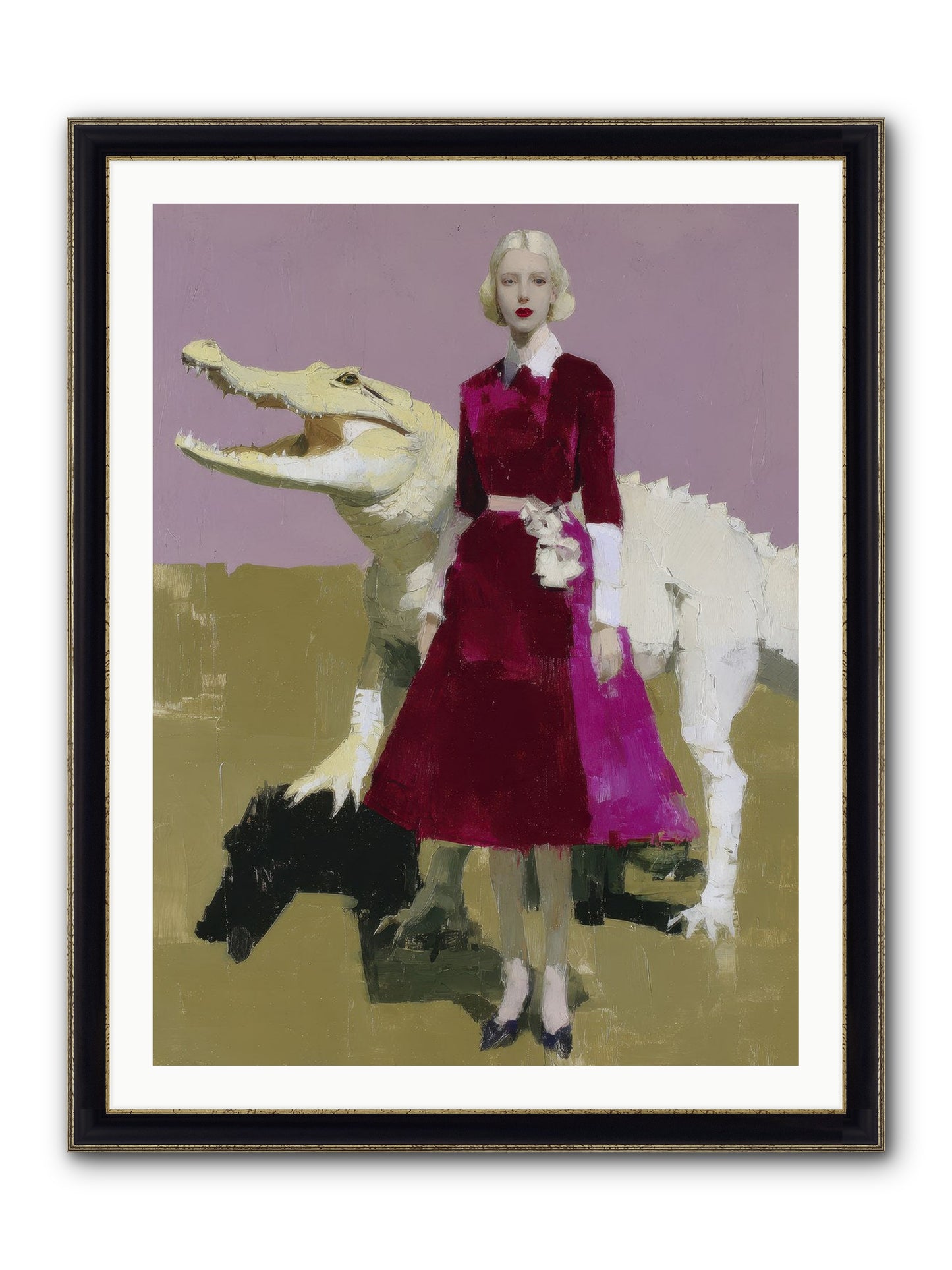 When Pearls Were Borrowed Framed Print - Black & Gold 30x40