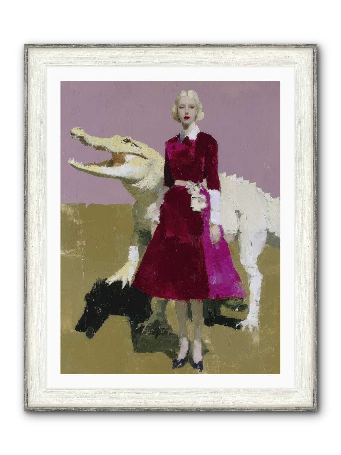 When Pearls Were Borrowed Framed Print - Driftwood White 30x40