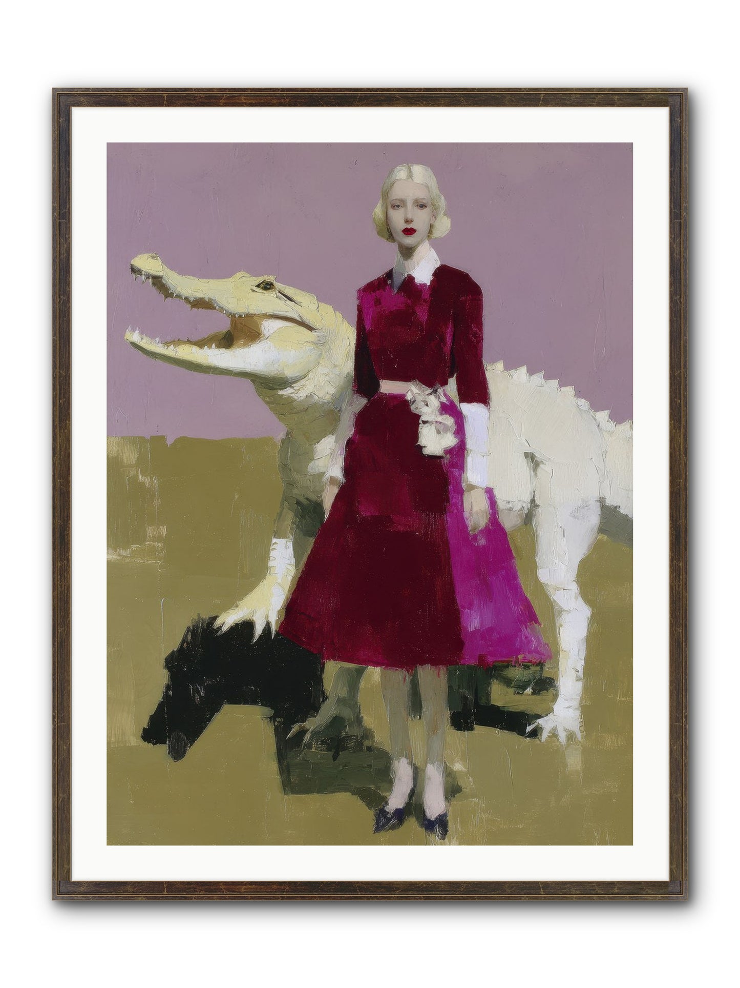 When Pearls Were Borrowed Framed Print - Slimwoods Black/Gold 30x40