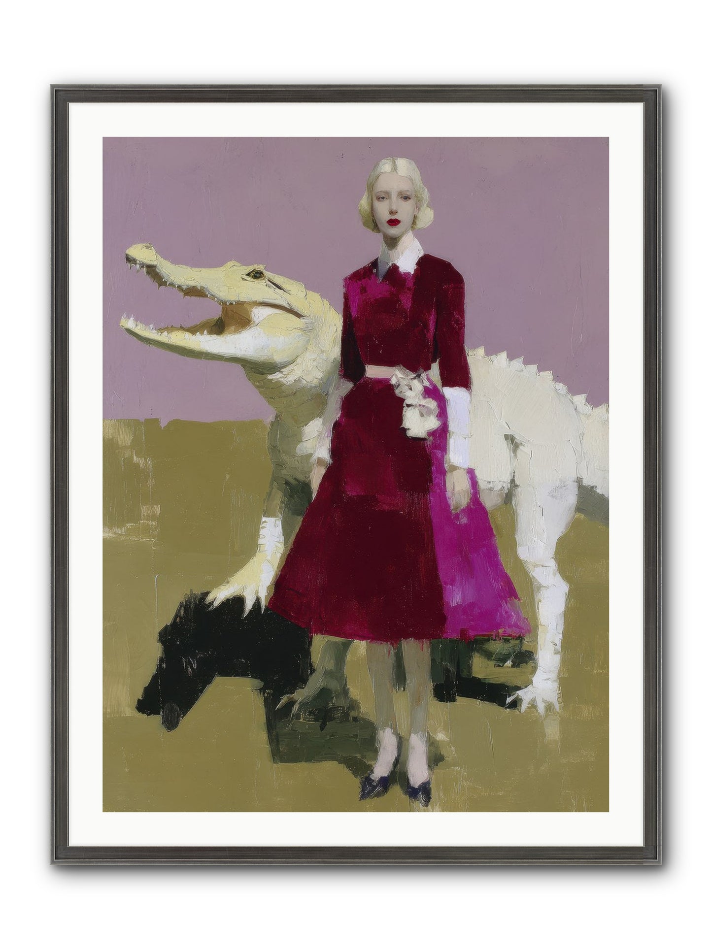 When Pearls Were Borrowed Framed Print - Slimwoods Black/Silver 30x40