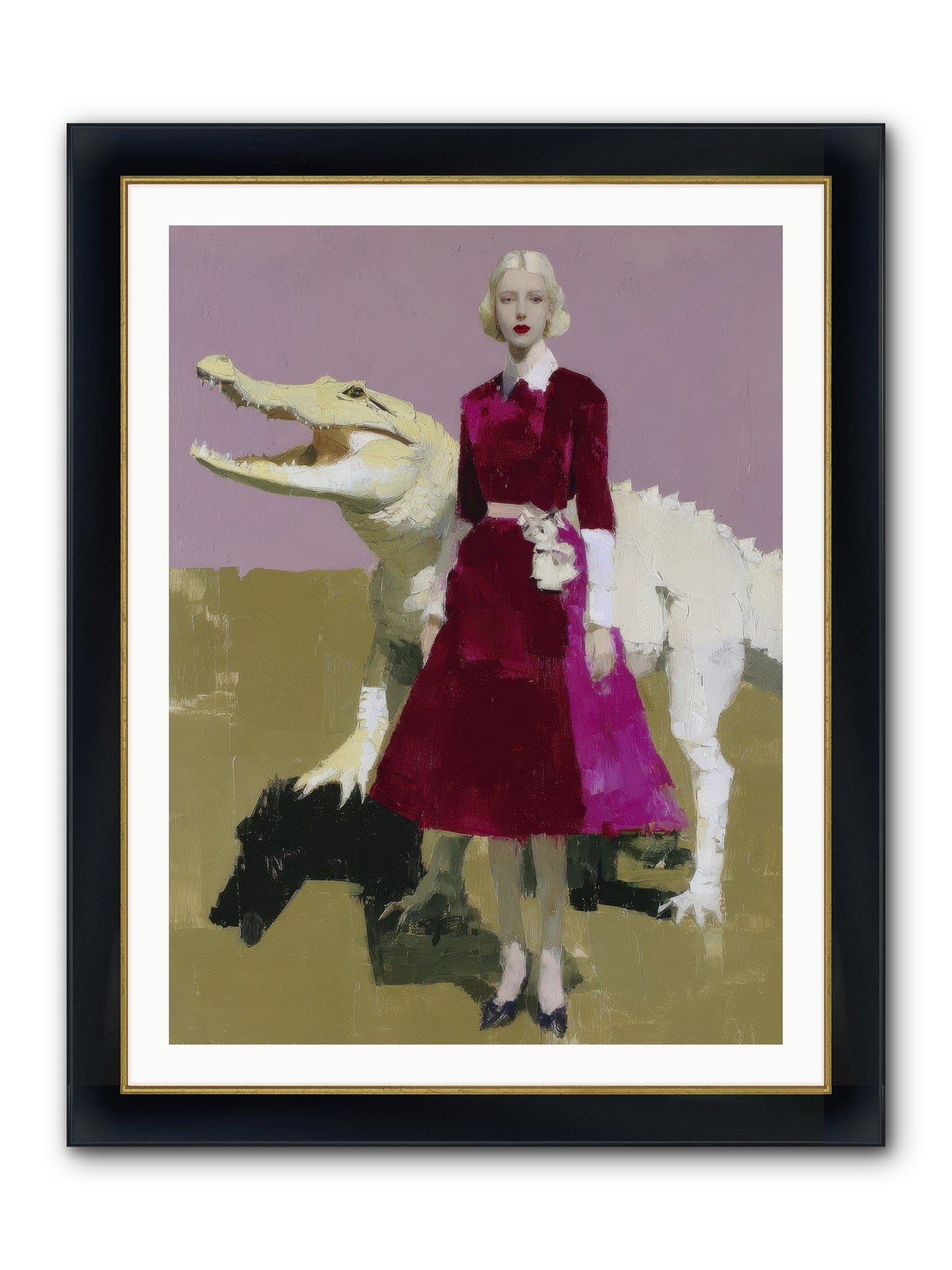 When Pearls Were Borrowed Framed Print - Wide Black w/Gold 30x40