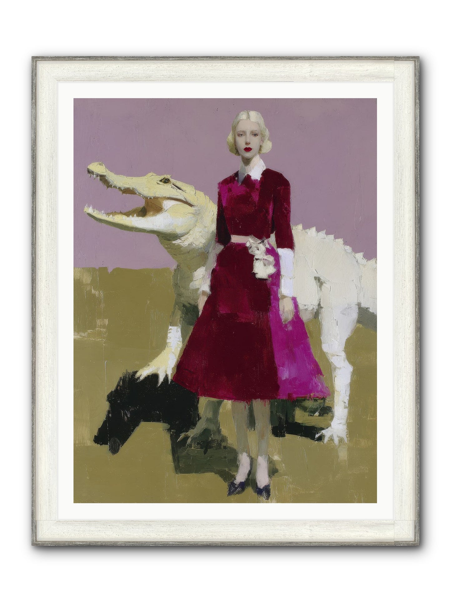 When Pearls Were Borrowed Framed Print - Driftwood White 36x48