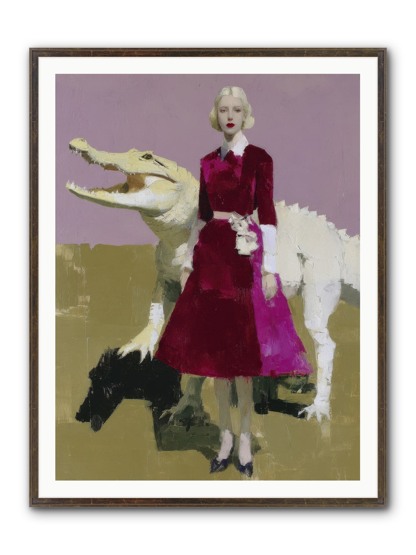 When Pearls Were Borrowed Framed Print - Slimwoods Black/Gold 36x48