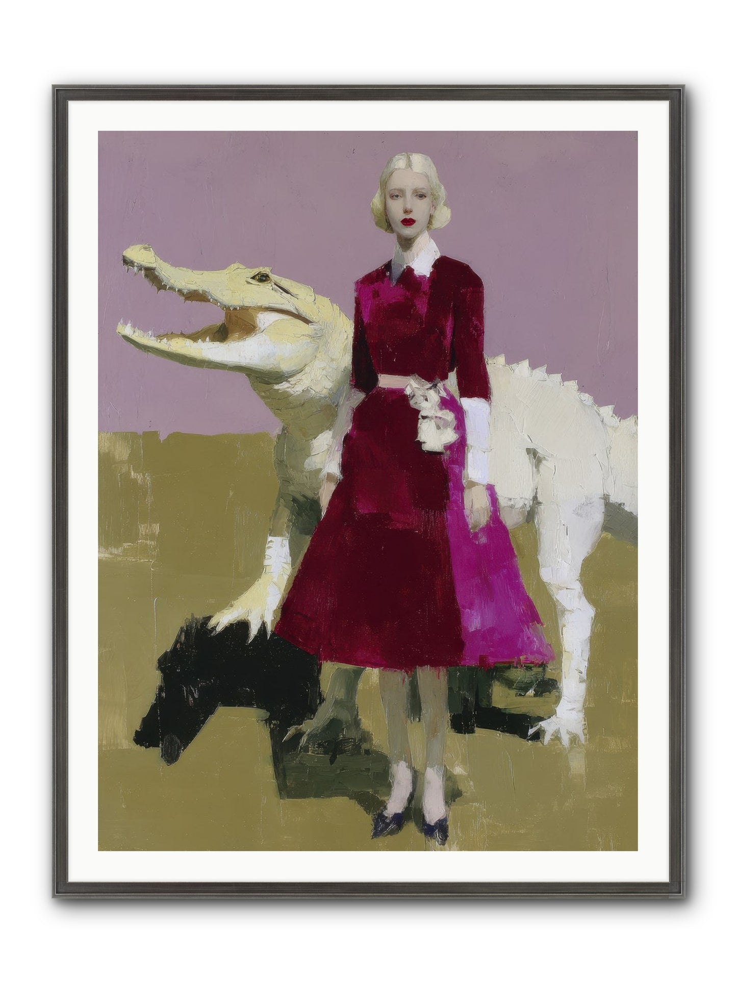 When Pearls Were Borrowed Framed Print - Slimwoods Black/Silver 36x48