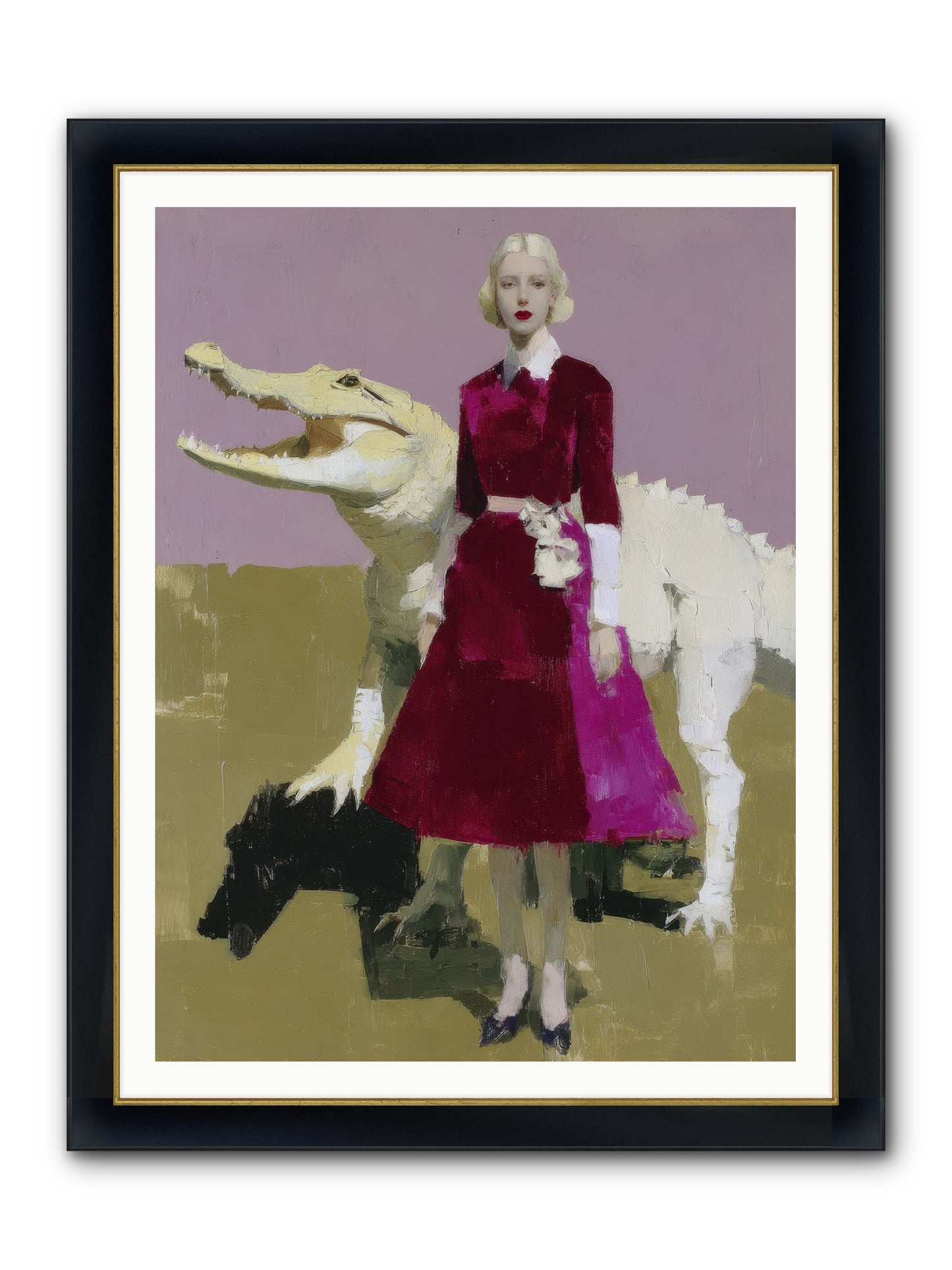 When Pearls Were Borrowed Framed Print - Wide Black w/Gold 36x48