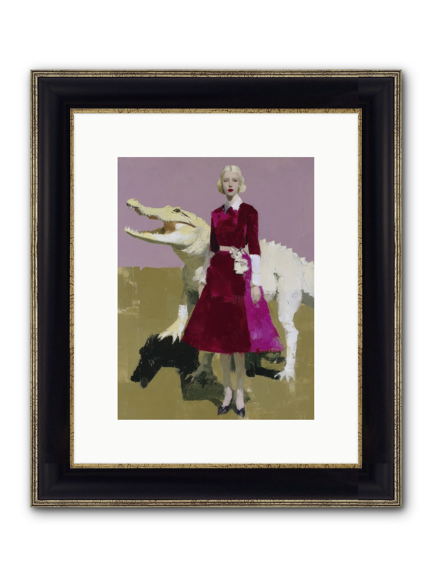 When Pearls Were Borrowed Framed Print - Black & Gold 9x12