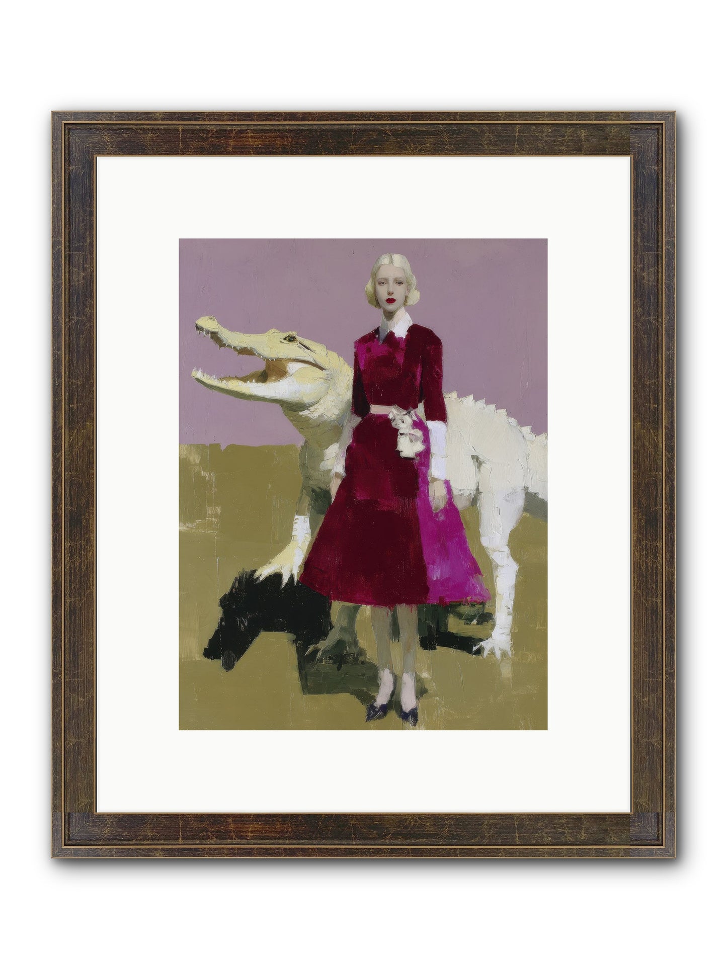 When Pearls Were Borrowed Framed Print - Slimwoods Black/Gold 9x12