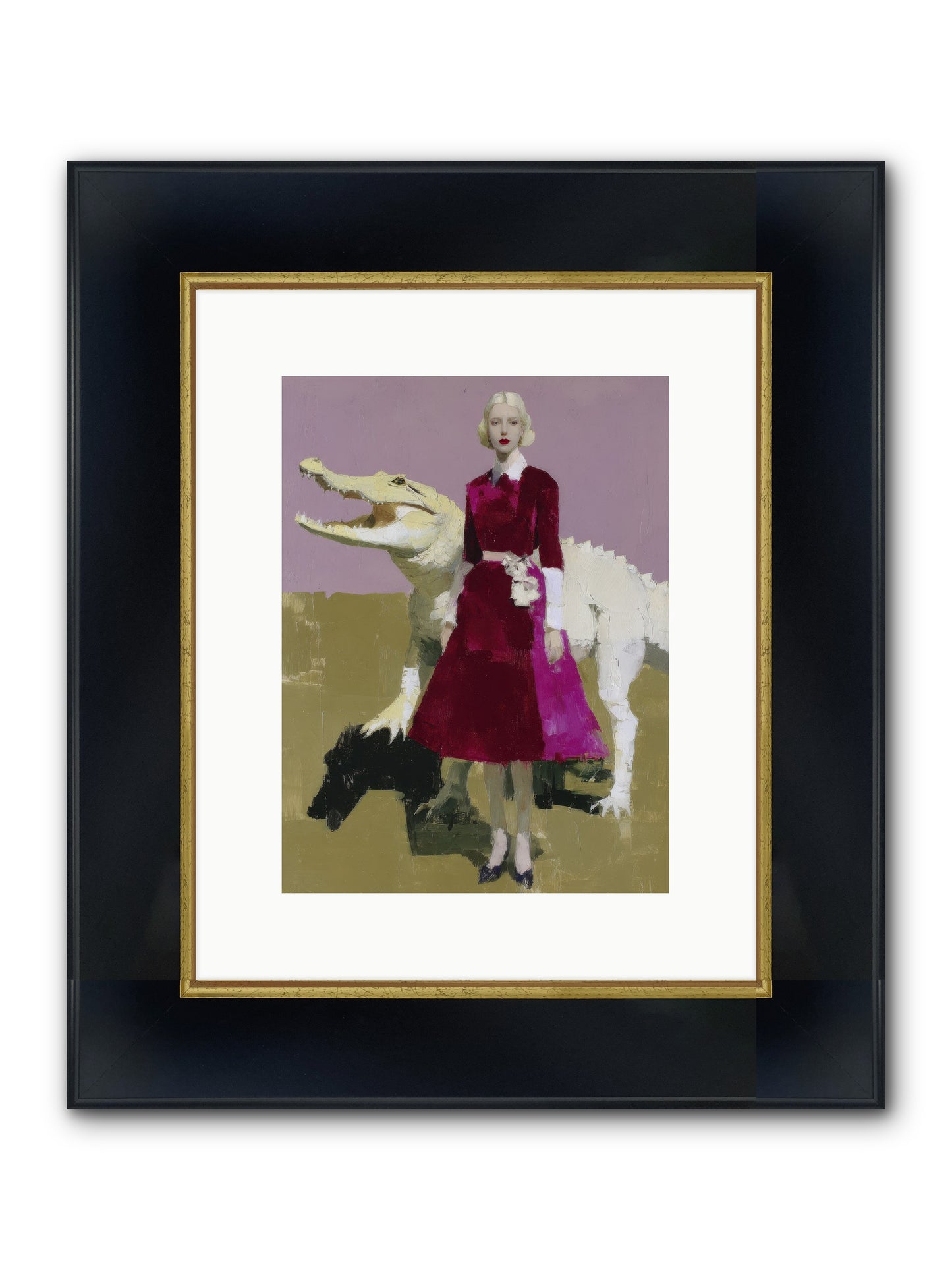 When Pearls Were Borrowed Framed Print - Wide Black w/Gold 9x12
