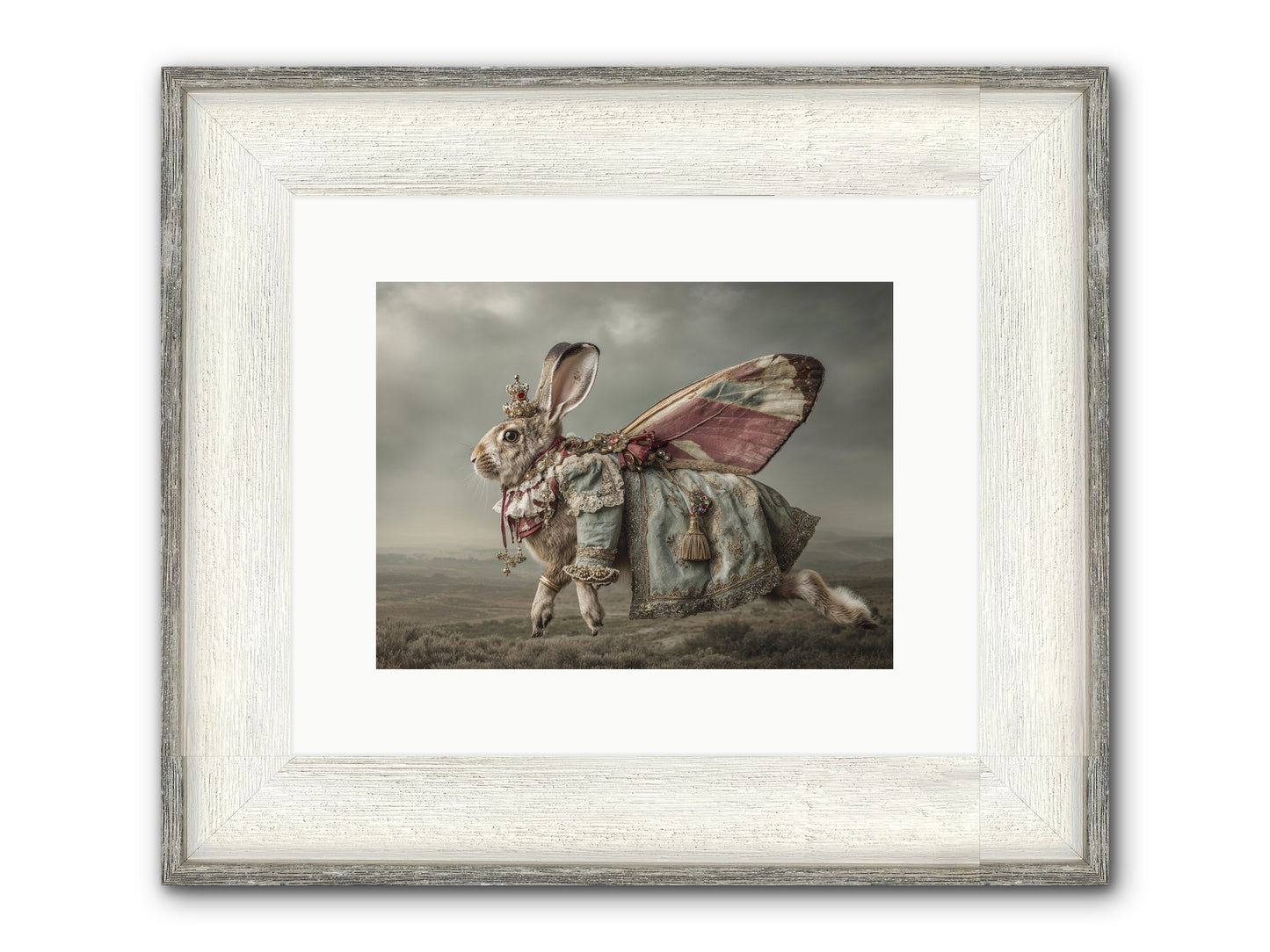 When Petals Fall Upward No.1 Framed Print - Driftwood White 12x9
