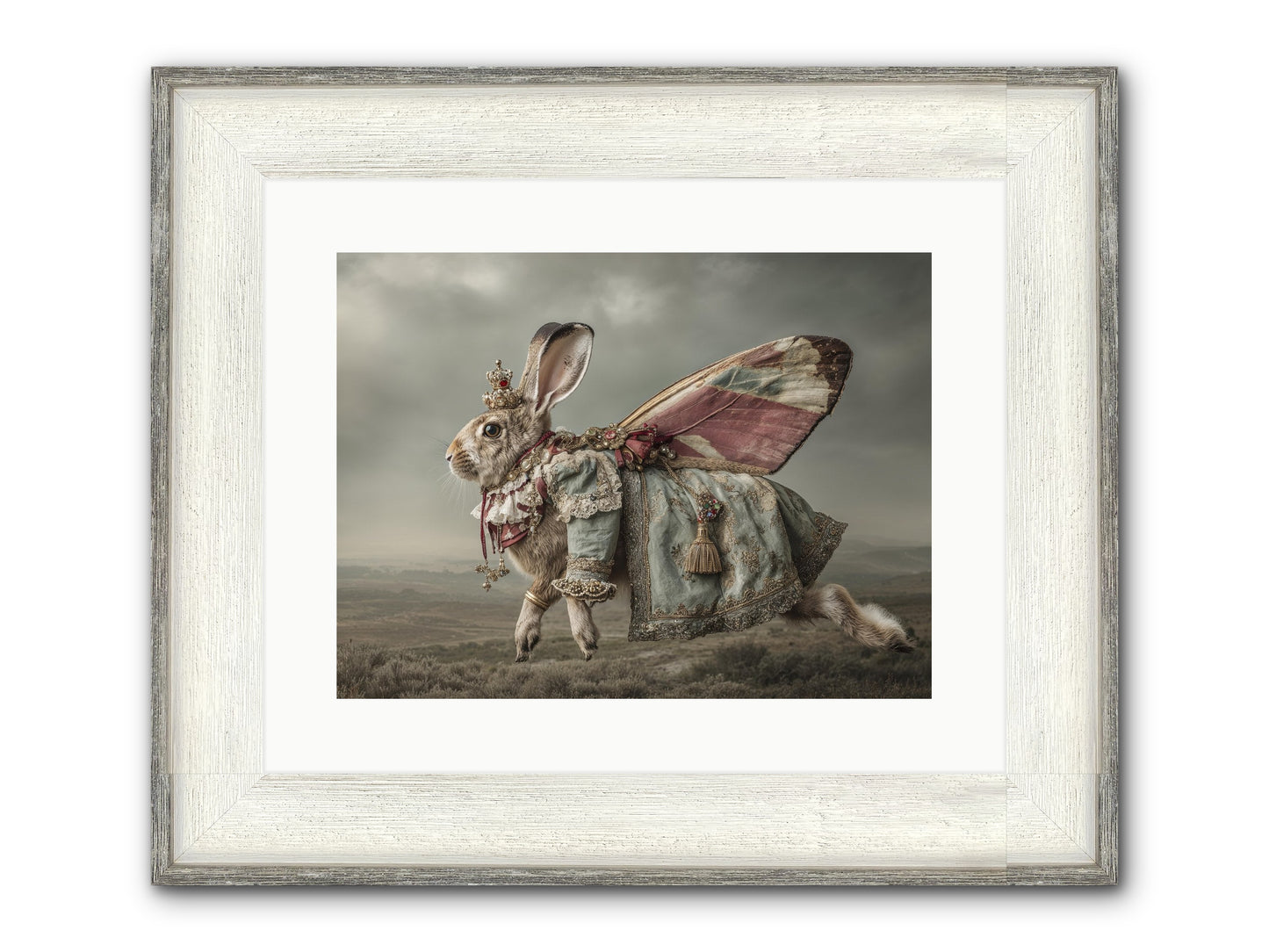 When Petals Fall Upward No.1 Framed Print - Driftwood White 16x12