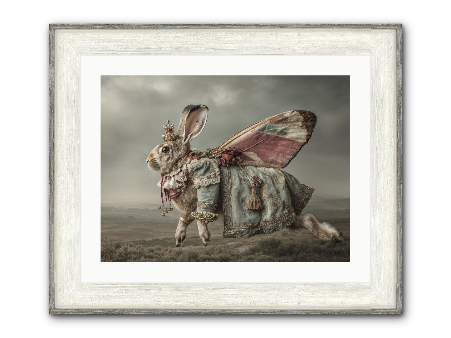 When Petals Fall Upward No.1 Framed Print - Driftwood White 24x18