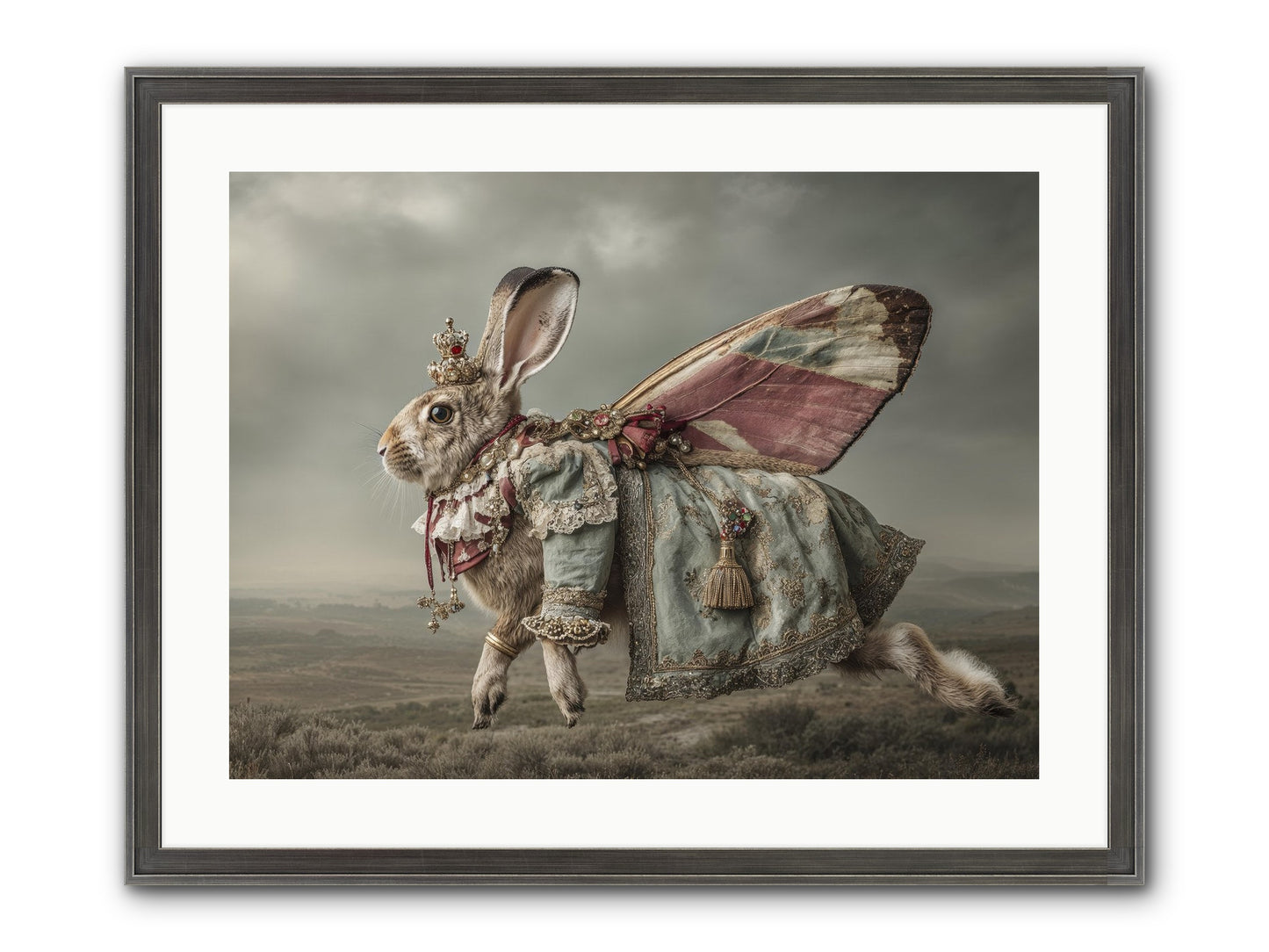 When Petals Fall Upward No.1 Framed Print - Slimwoods Black/Silver 24x18