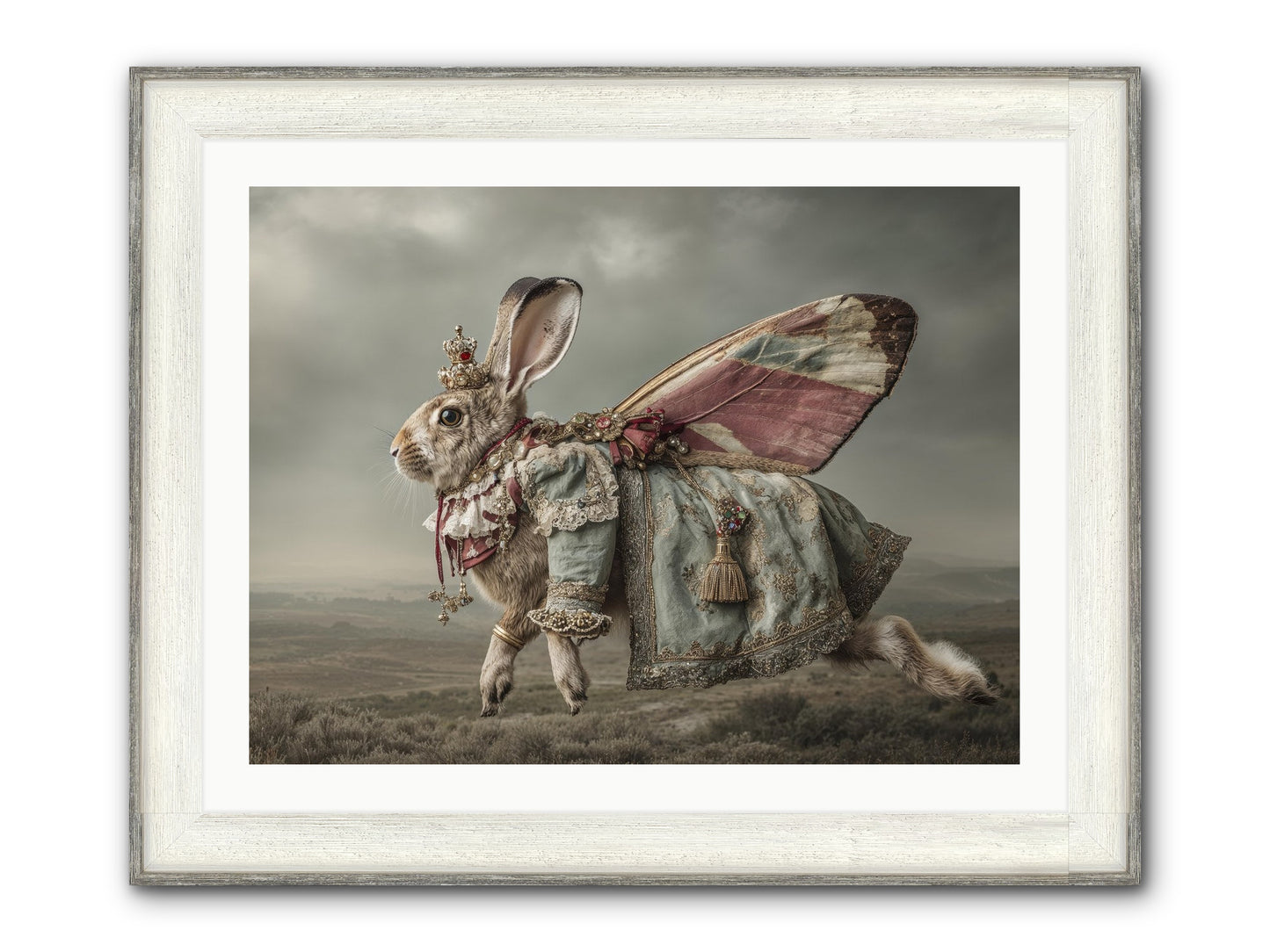 When Petals Fall Upward No.1 Framed Print - Driftwood White 32x24
