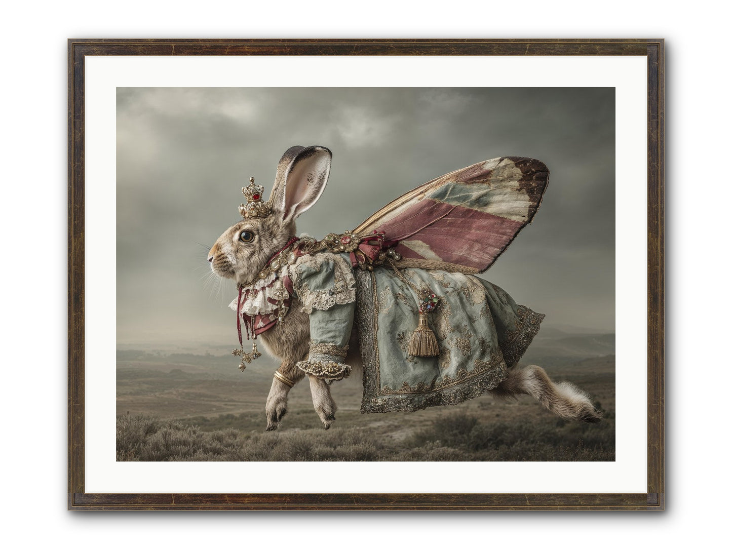 When Petals Fall Upward No.1 Framed Print - Slimwoods Black/Gold 32x24