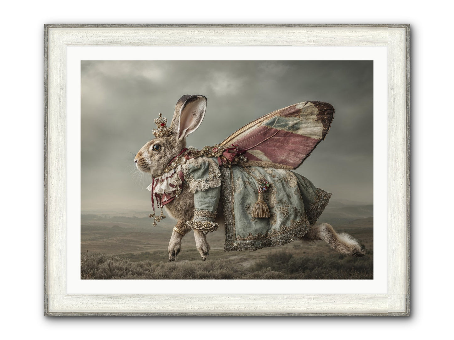 When Petals Fall Upward No.1 Framed Print - Driftwood White 40x30