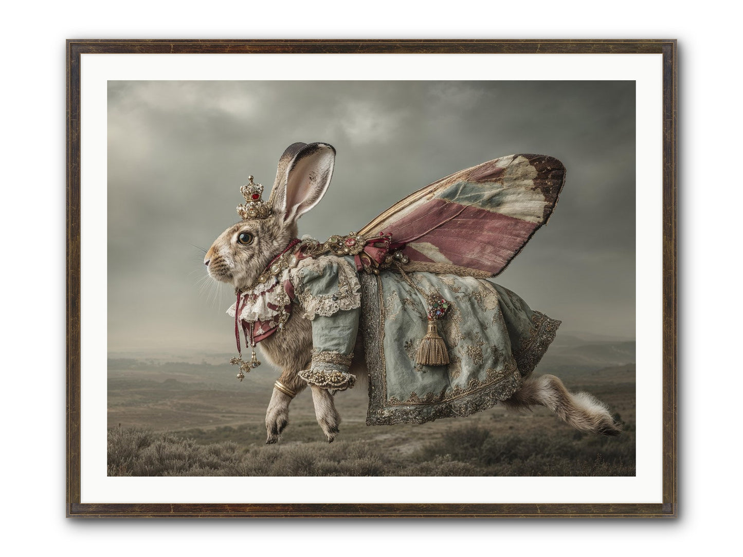 When Petals Fall Upward No.1 Framed Print - Slimwoods Black/Gold 40x30