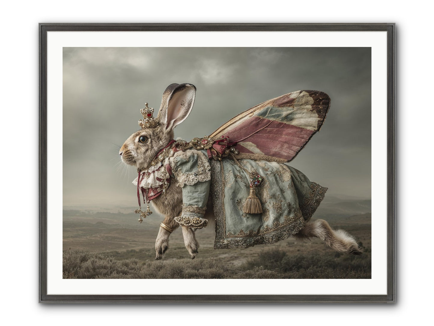 When Petals Fall Upward No.1 Framed Print - Slimwoods Black/Silver 40x30