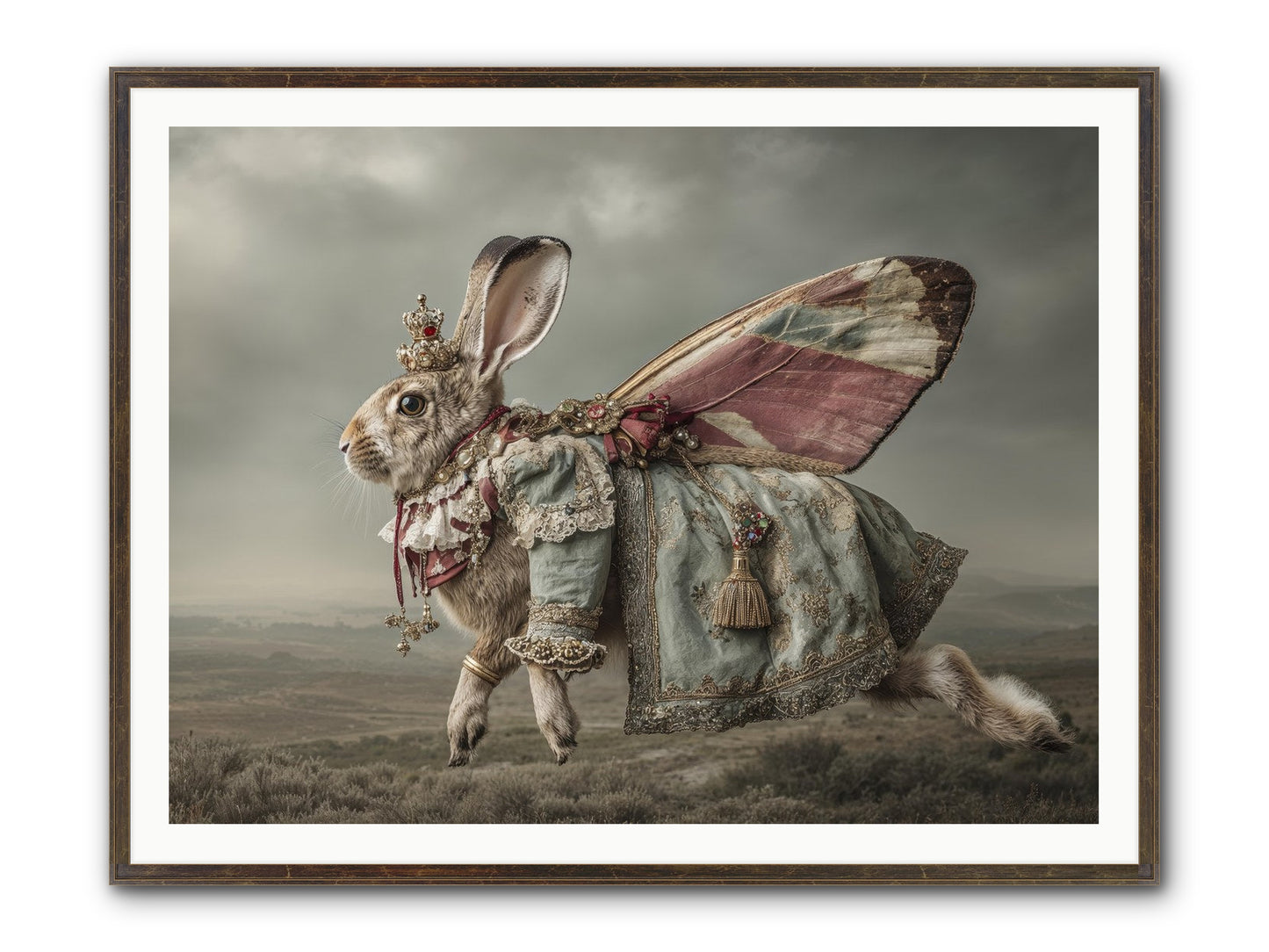 When Petals Fall Upward No.1 Framed Print - Slimwoods Black/Gold 48x36