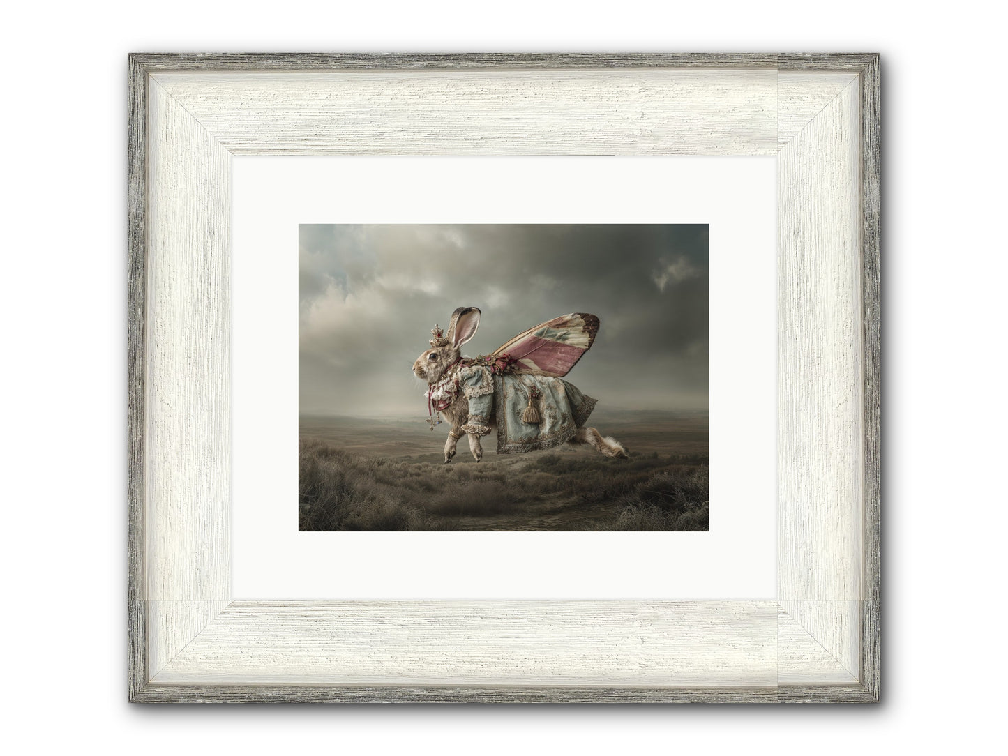 When Petals Fall Upward No.2 Framed Print - Driftwood White 12x9