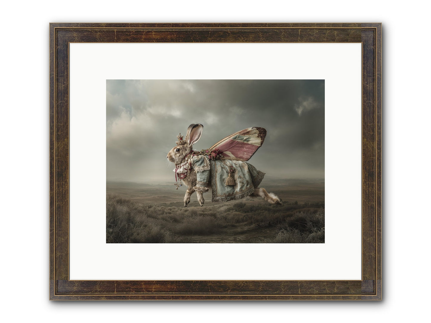When Petals Fall Upward No.2 Framed Print - Slimwoods Black/Gold 12x9
