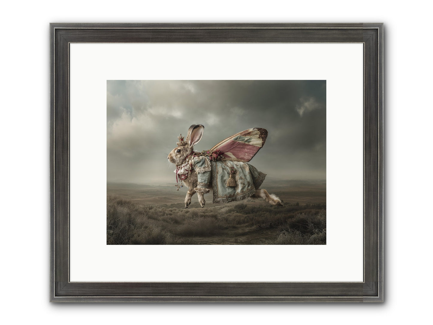 When Petals Fall Upward No.2 Framed Print - Slimwoods Black/Silver 12x9
