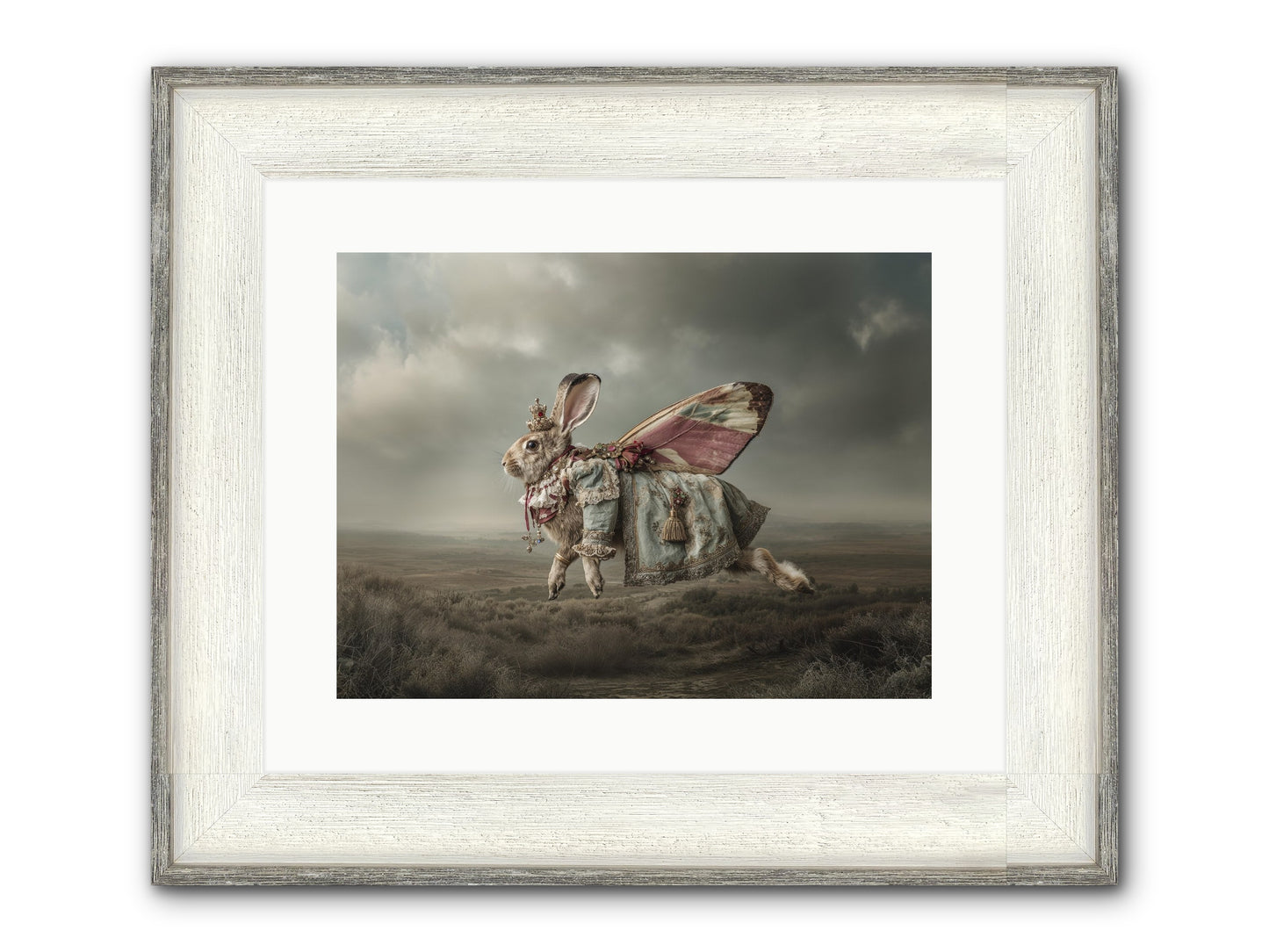 When Petals Fall Upward No.2 Framed Print - Driftwood White 16x12