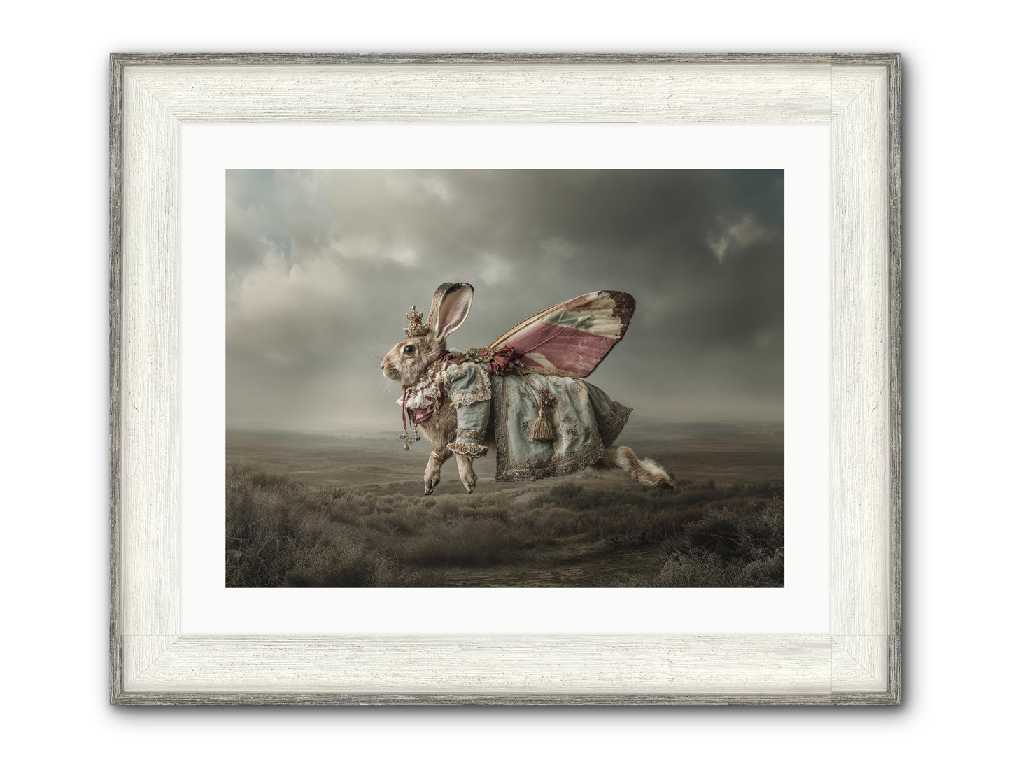 When Petals Fall Upward No.2 Framed Print - Driftwood White 24x18