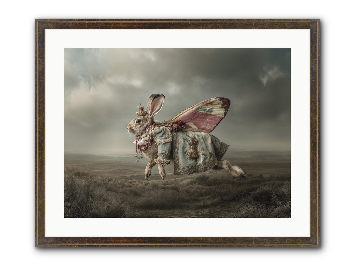 When Petals Fall Upward No.2 Framed Print - Slimwoods Black/Gold 24x18