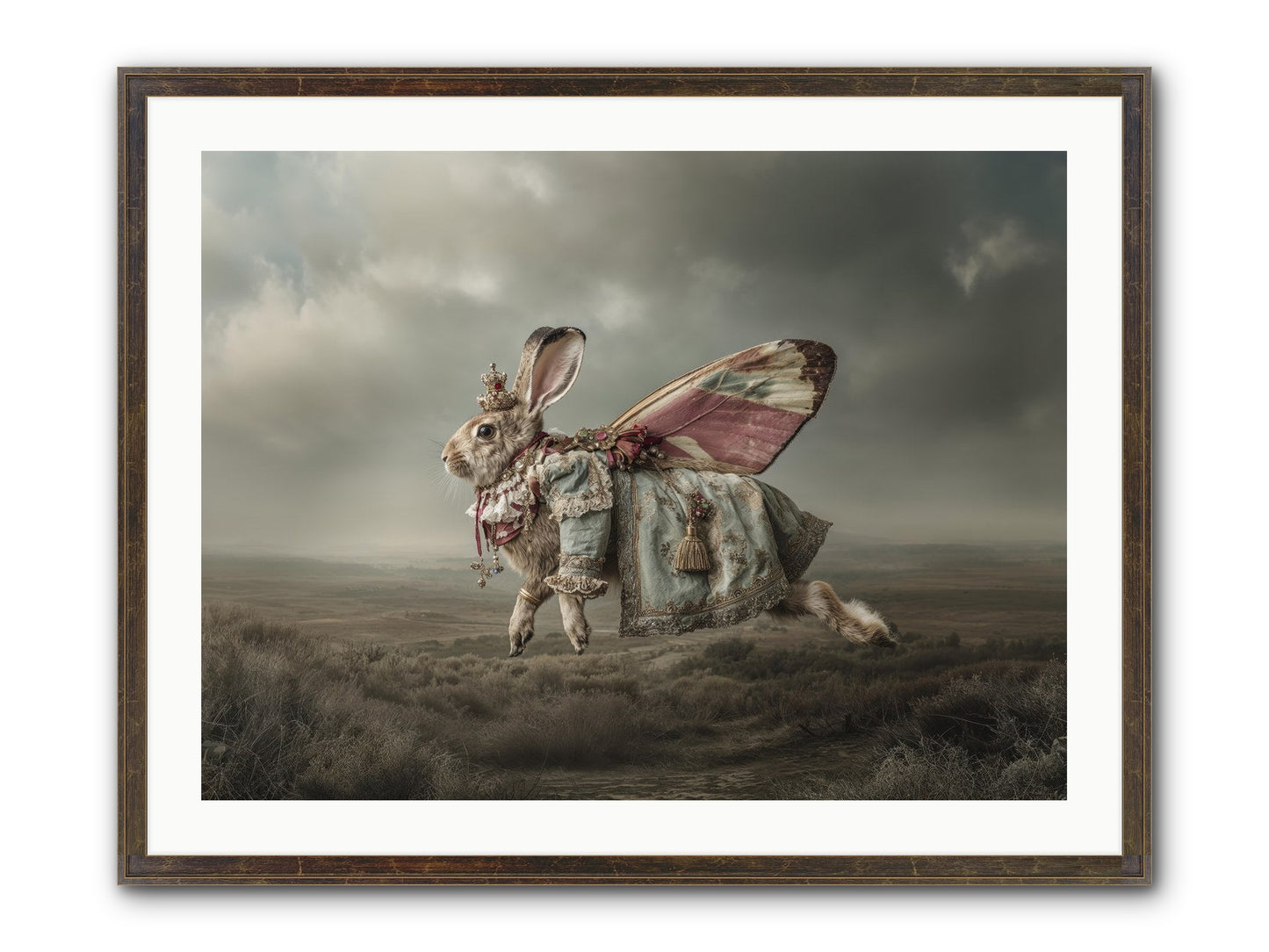 When Petals Fall Upward No.2 Framed Print - Slimwoods Black/Gold 32x24