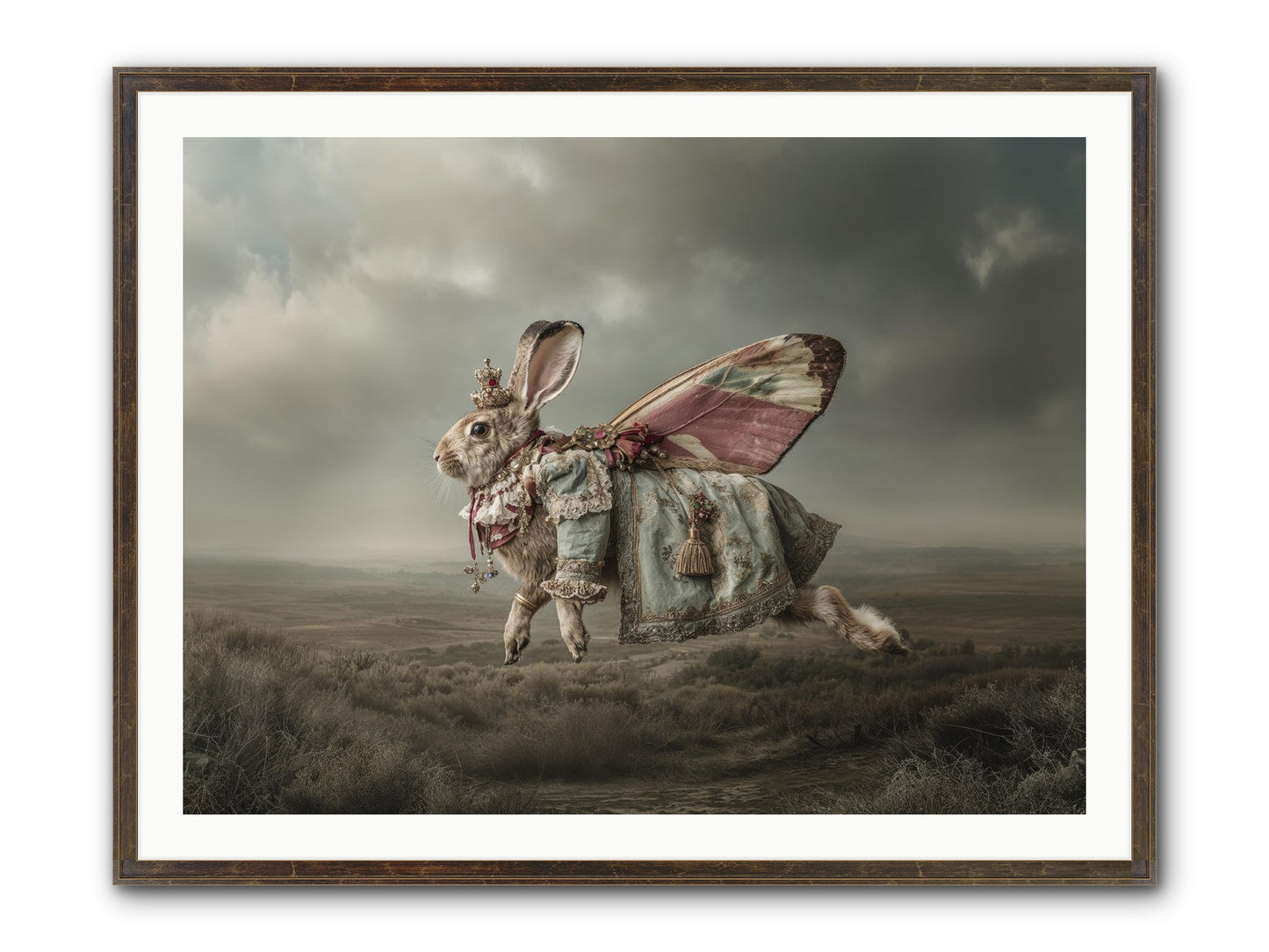 When Petals Fall Upward No.2 Framed Print - Slimwoods Black/Gold 40x30