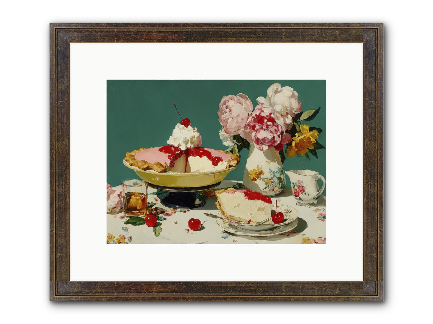 When Pie Was Paradise Framed Print - Slimwoods Black/Gold 12x9