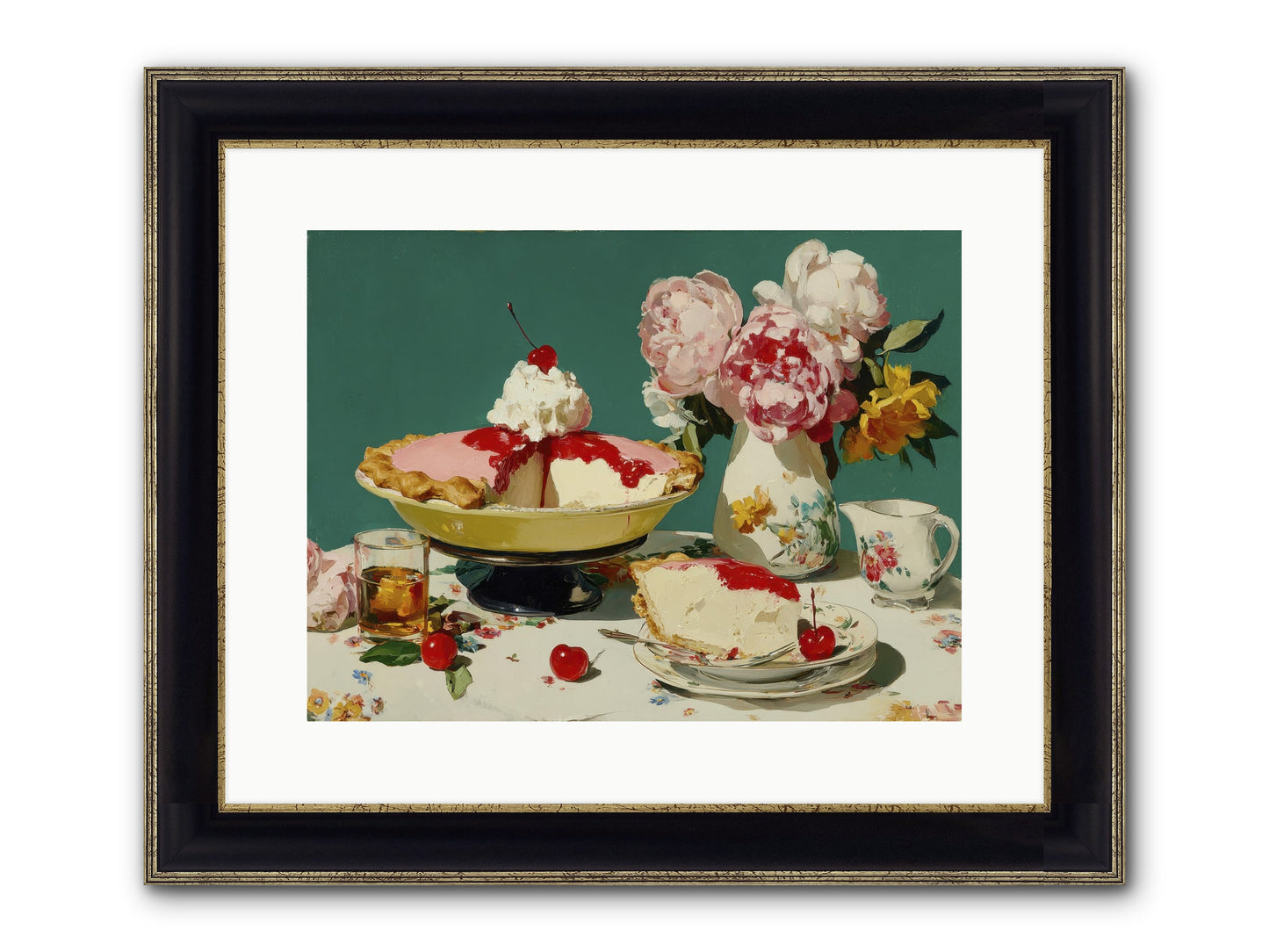 When Pie Was Paradise Framed Print - Black & Gold 16x12