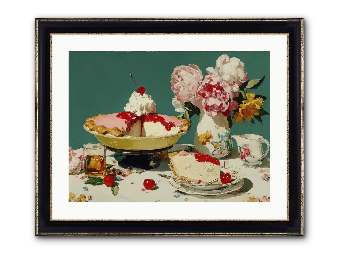 When Pie Was Paradise Framed Print - Black & Gold 24x18
