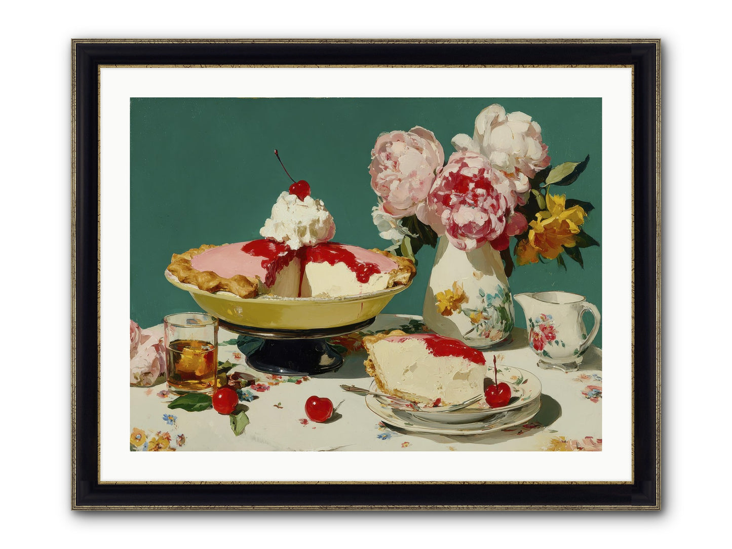 When Pie Was Paradise Framed Print - Black & Gold 32x24