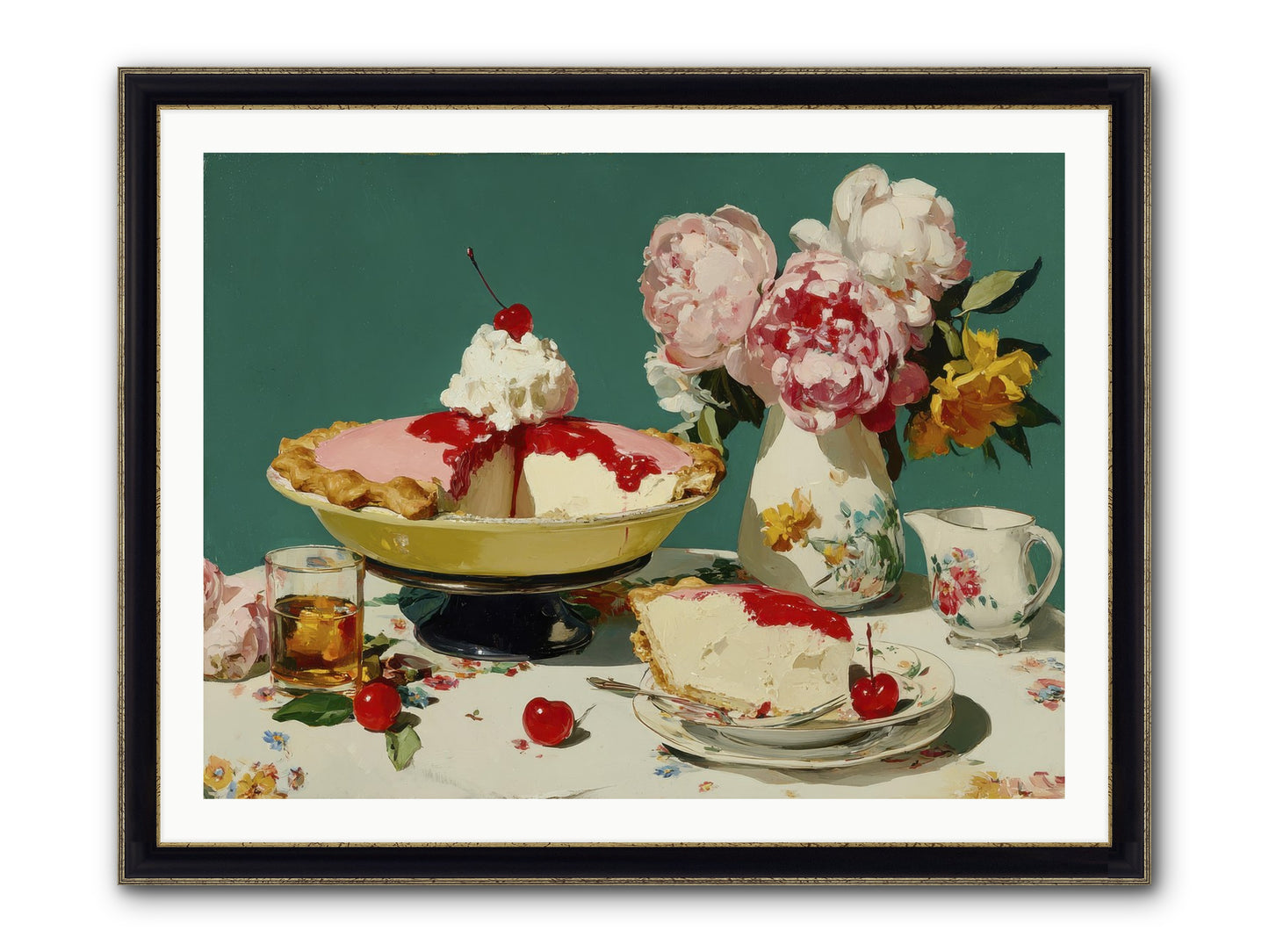 When Pie Was Paradise Framed Print - Black & Gold 40x30