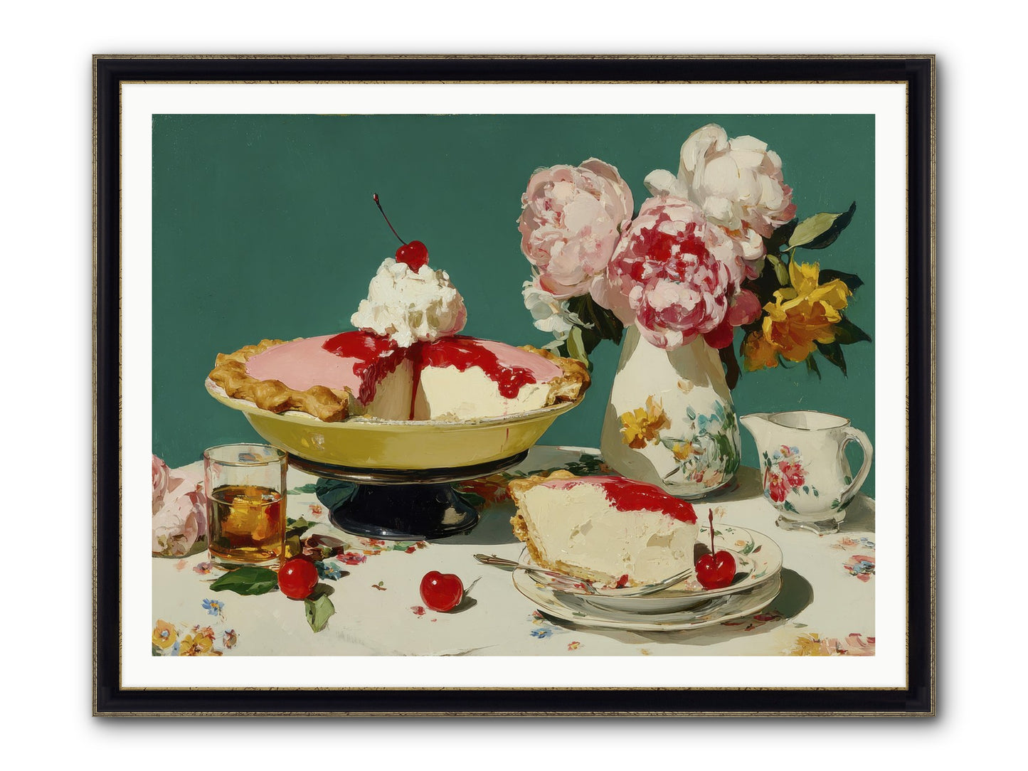 When Pie Was Paradise Framed Print - Black & Gold 48x36