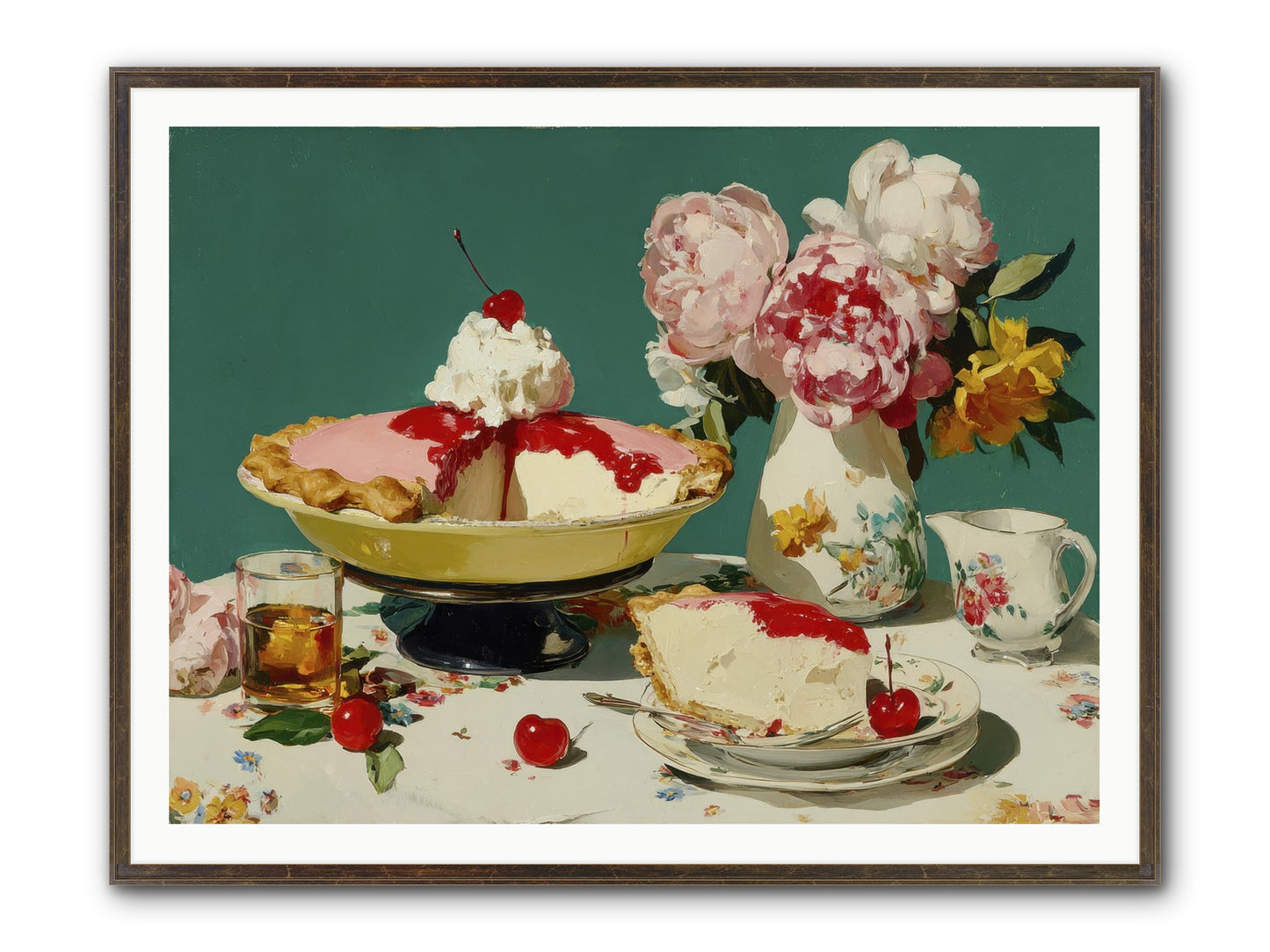 When Pie Was Paradise Framed Print - Slimwoods Black/Gold 48x36